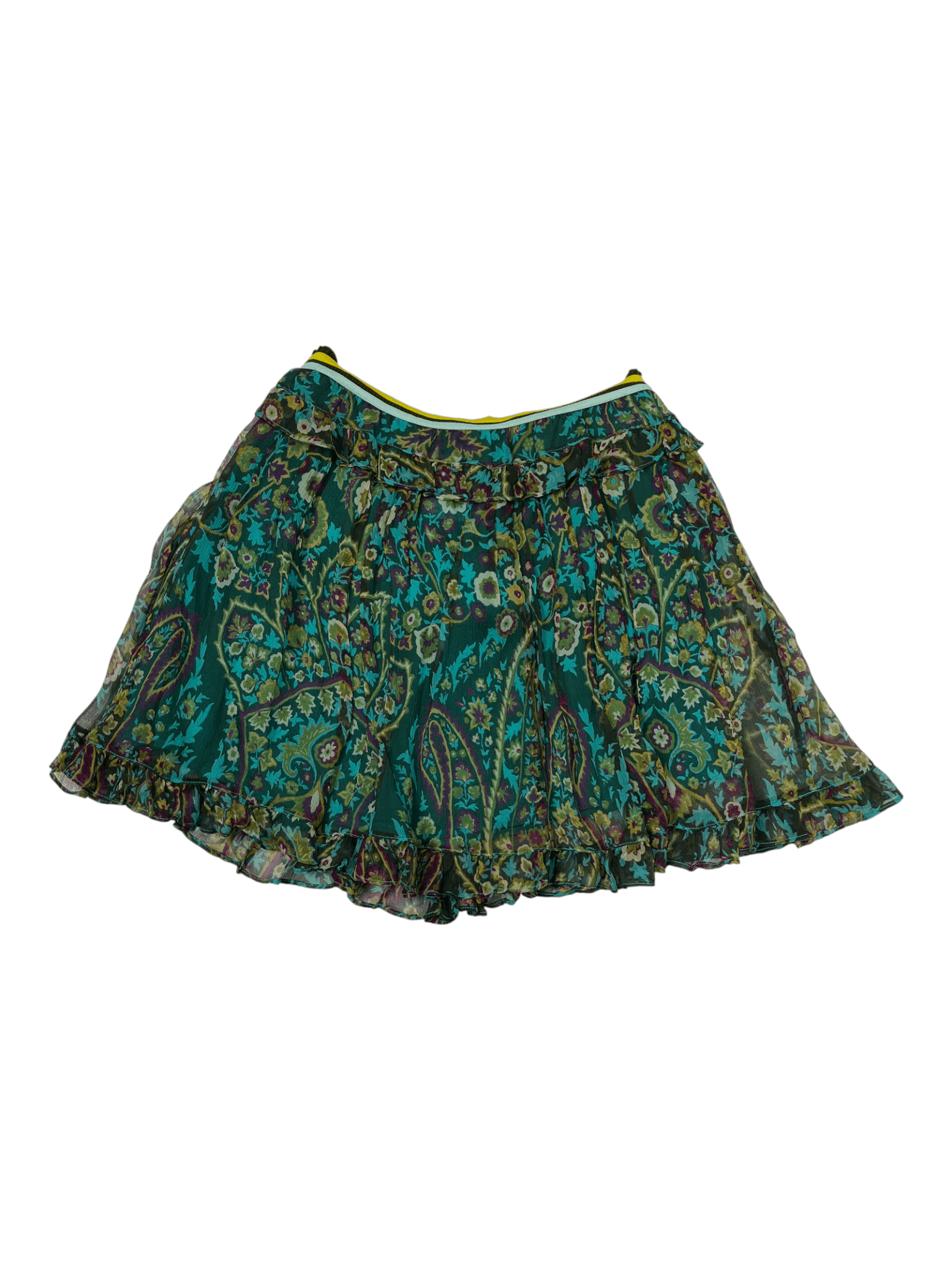 Etro Etro Green Overall Print Silk Skirt Size 26" / US 2 / IT 38 - 1 Thumbnail