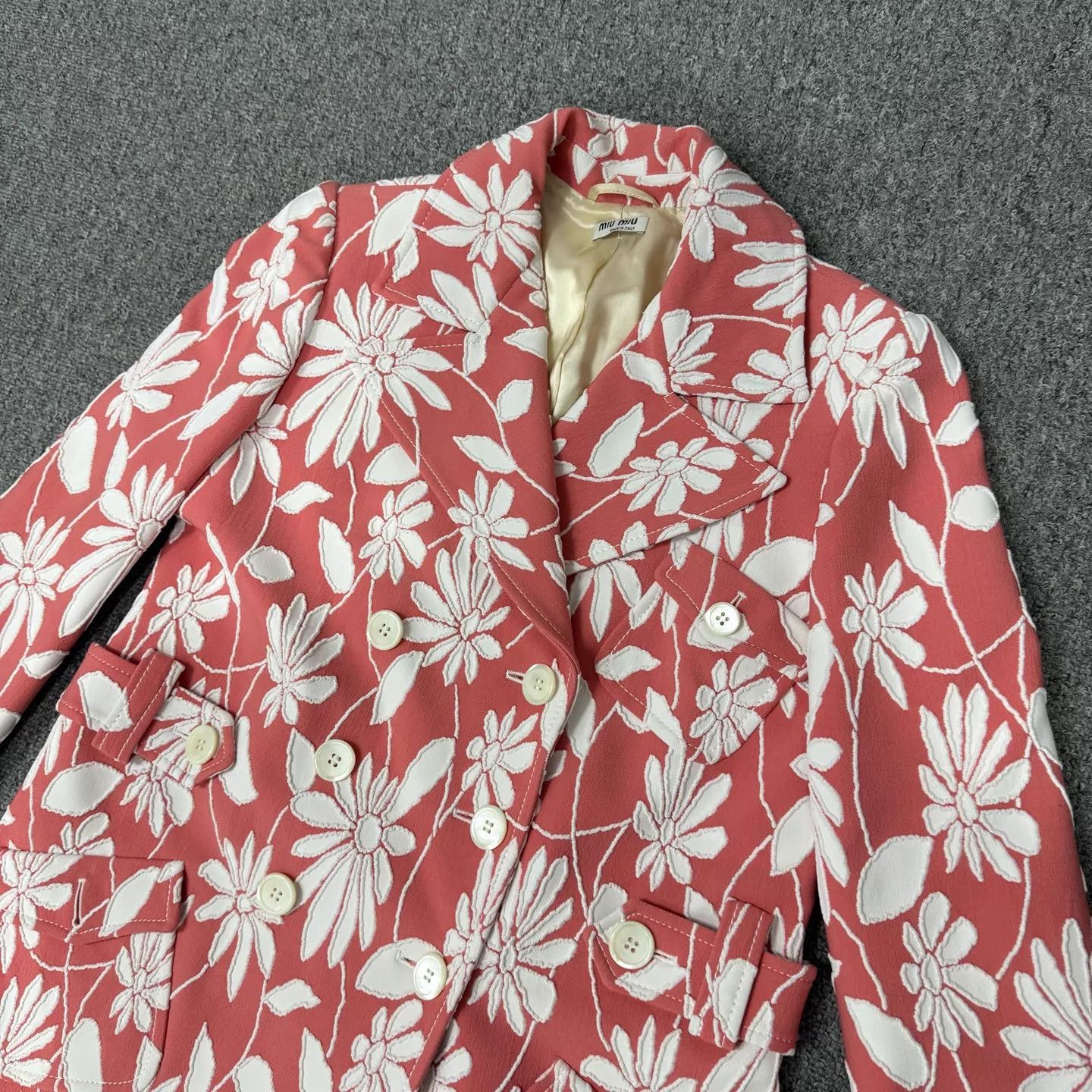 Miu Miu MIU MIU Pink Jacquard Trench Coat 40 99 New Size S / US 4 / IT 40 - 3 Thumbnail