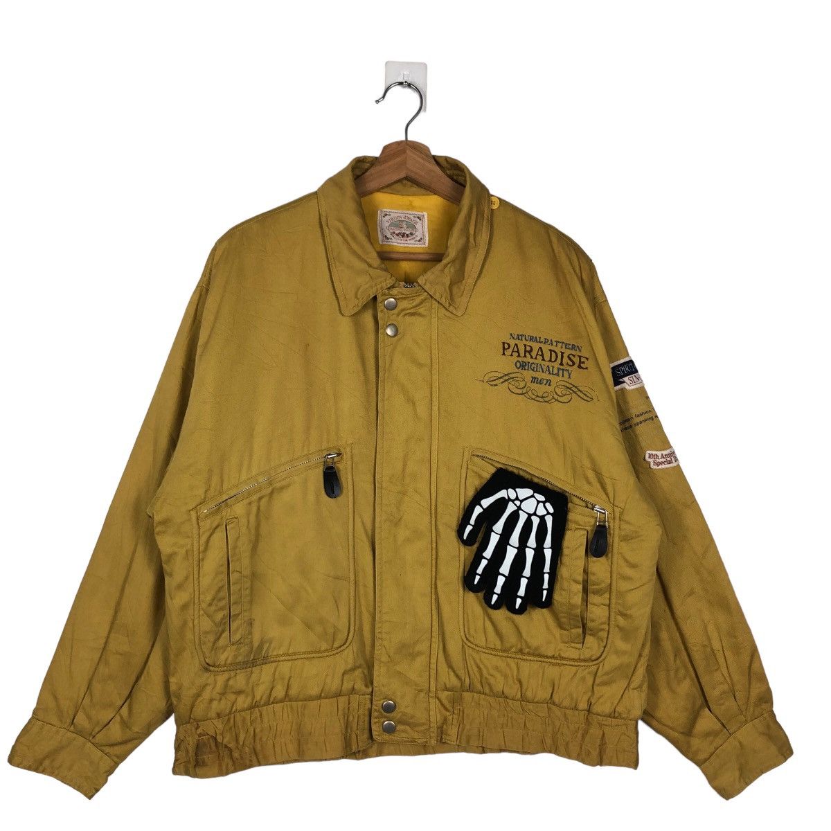 Japanese Brand 🔥90s ISSEY MIYAKE BOMBER JACKET VIRGIN VOYAGE JAPAN BIGLOGO Size US M / EU 48-50 / 2 - 2 Thumbnail