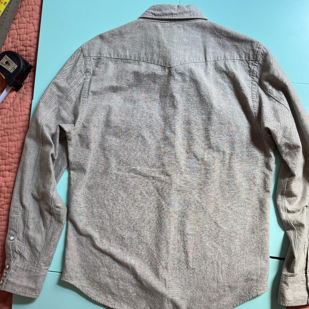 Todd Snyder Todd Snyder X Three Looms Size Small Grey Pearl Snap Shirt Size US S / EU 44-46 / 1 - 3 Thumbnail
