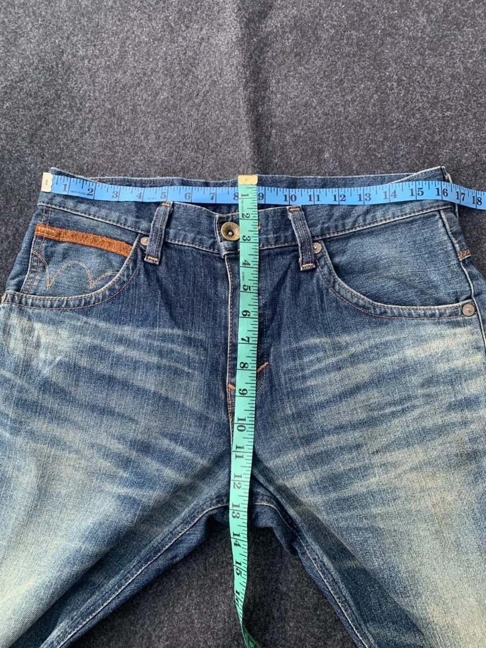 Edwin Distressed Edwin Vintage Denim – Faded Blue Wash Size US 32 / EU 48 - 3 Thumbnail