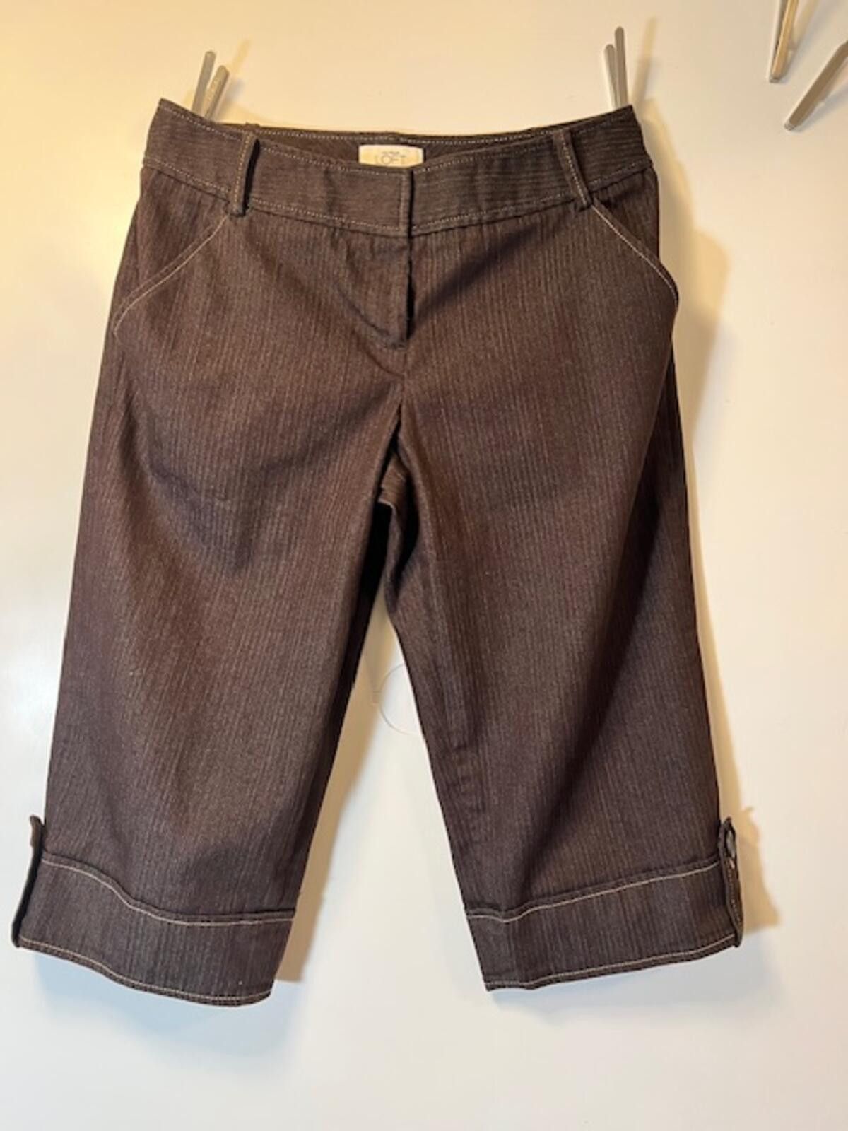 Other Ann Taylor LOFT "Marisa" Cuffed Capris Size 27" / US 4 / IT 40 - 3 Thumbnail