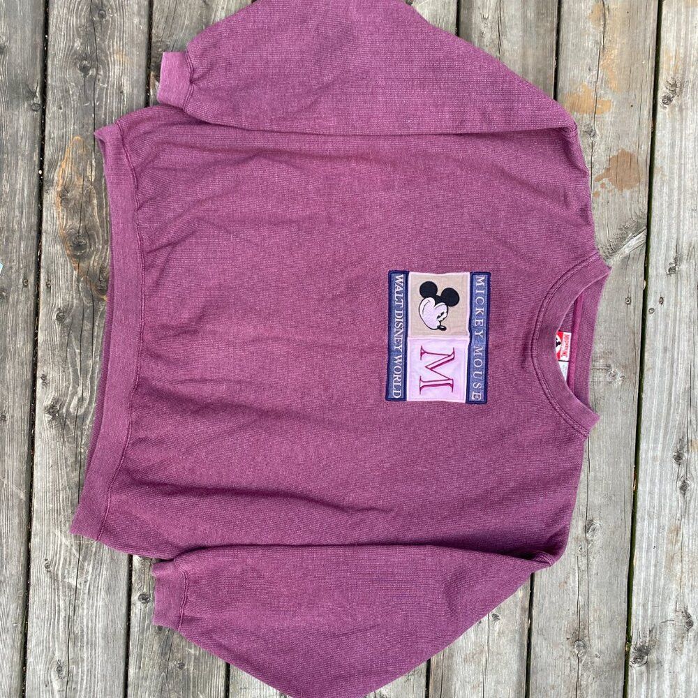 Disney × Vintage Vintage 1994 Embroidered Disney Mickey Mouse Crewneck Sweat Size US L / EU 52-54 / 3 - 9 Thumbnail