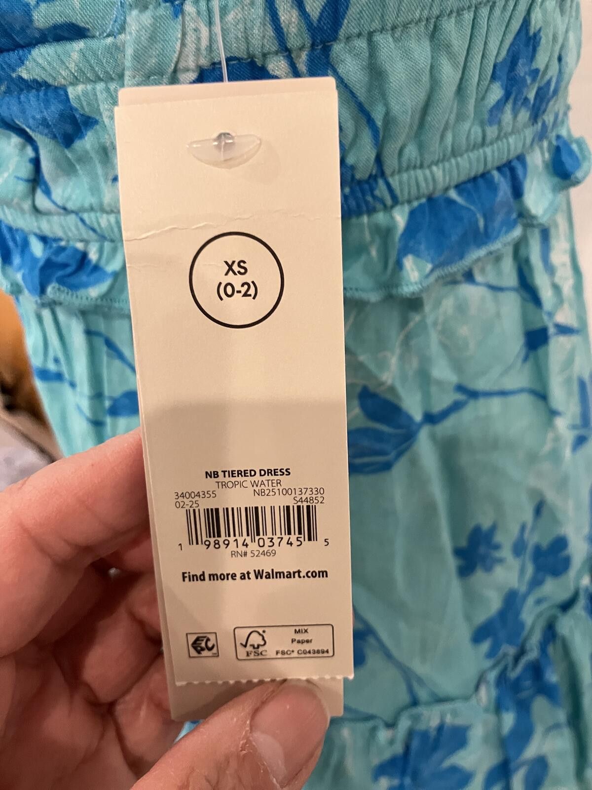 Other NWT Light Blue Floral Spaghetti Strap Summer Dress Size XS / US 0-2 / IT 36-38 - 7 Thumbnail