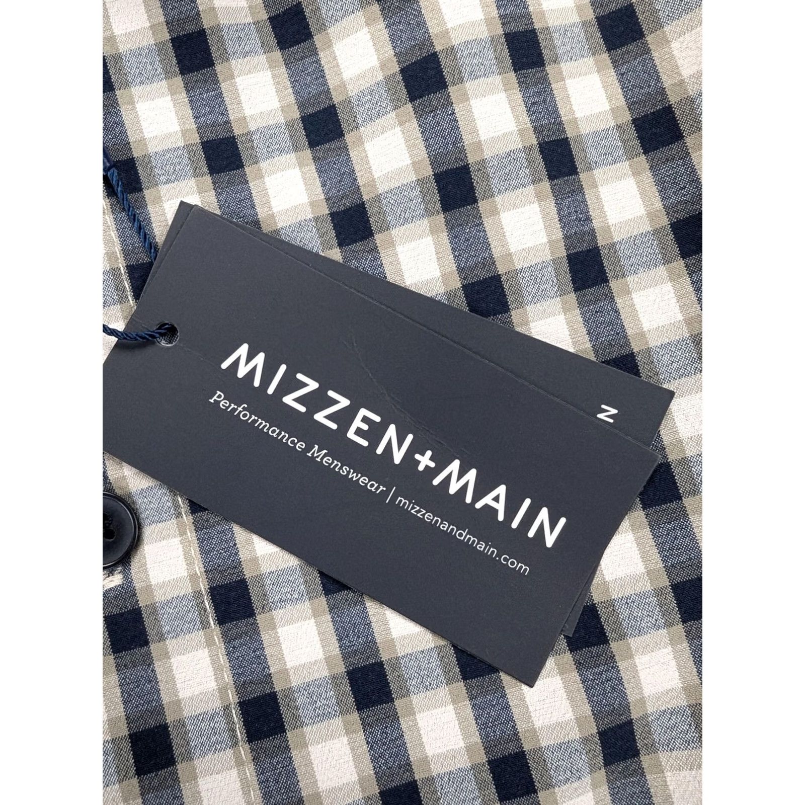 Mizzen+Main Mizzen+Main Leeward Shirt Mens 2XL Trim Fit Blue Plaid Dress Shirt Size 48R - 4 Thumbnail