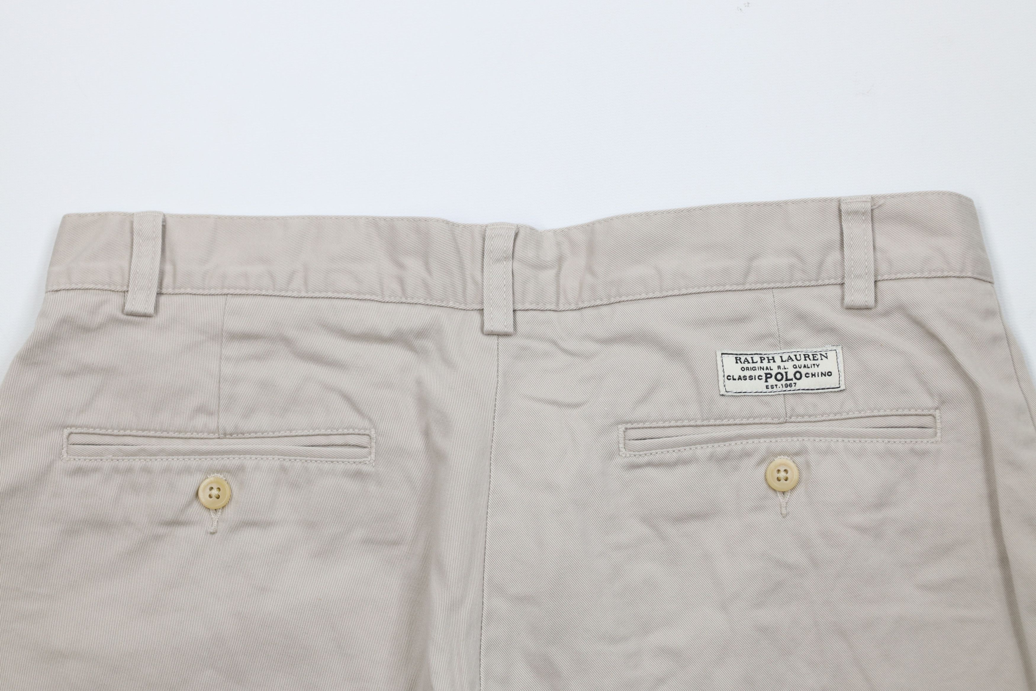 Ralph Lauren Vintage 90s Ralph Lauren Cotton Golf Chino Shorts Beige Size US 32 / EU 48 - 11 Thumbnail