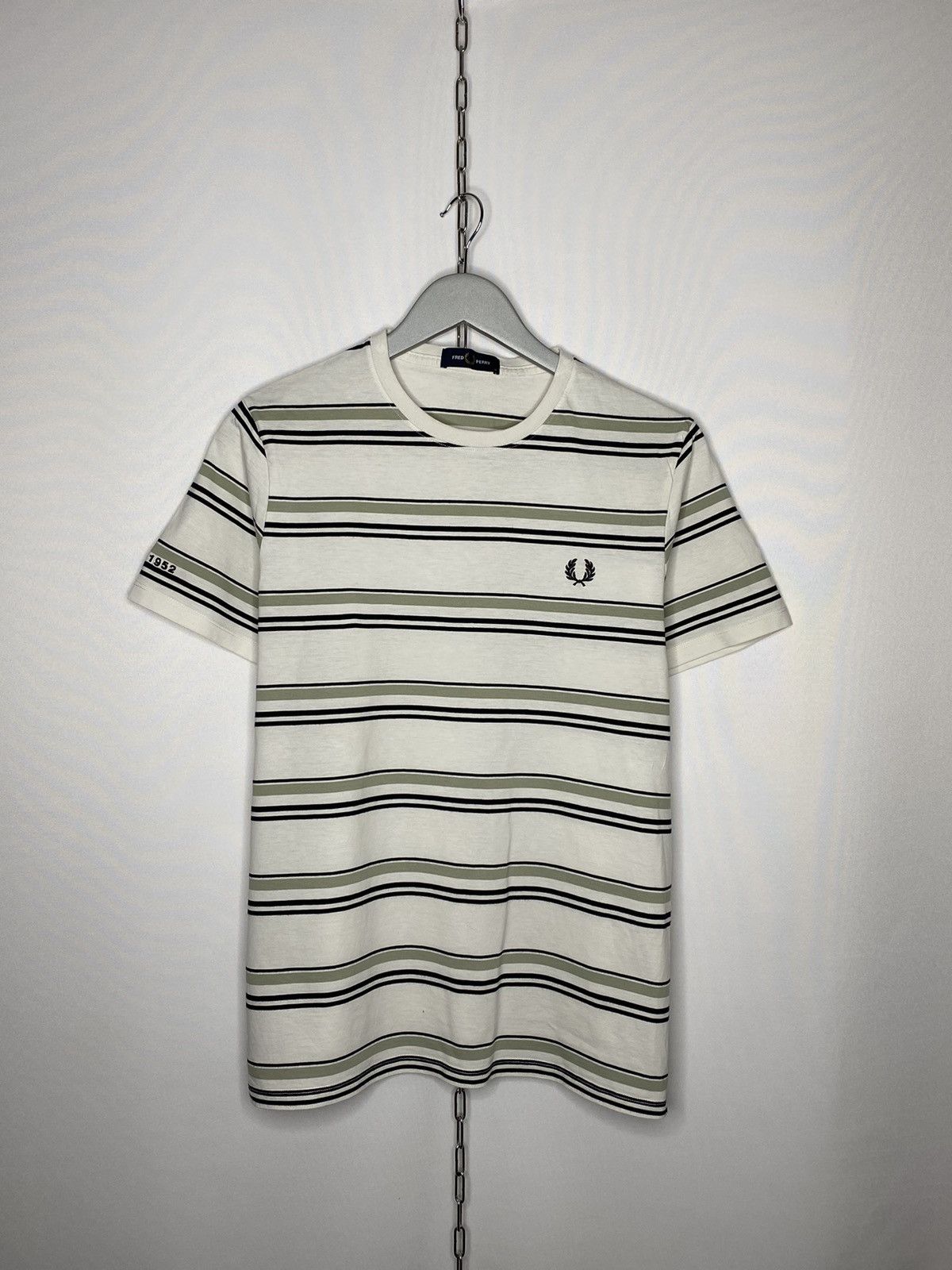 Fred Perry × Vintage 🔥Vintage Fred Perry Striped T-Shirt Short Sleeve Tee🔥 Size US M / EU 48-50 / 2 - 1 Thumbnail