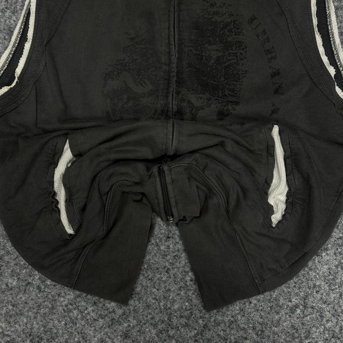 POST ARCHIVE FACTION (PAF) VTG Zip Tank Top With Hood Vest Grunge Symbol Hype Trend Size US L / EU 52-54 / 3 - 6 Thumbnail