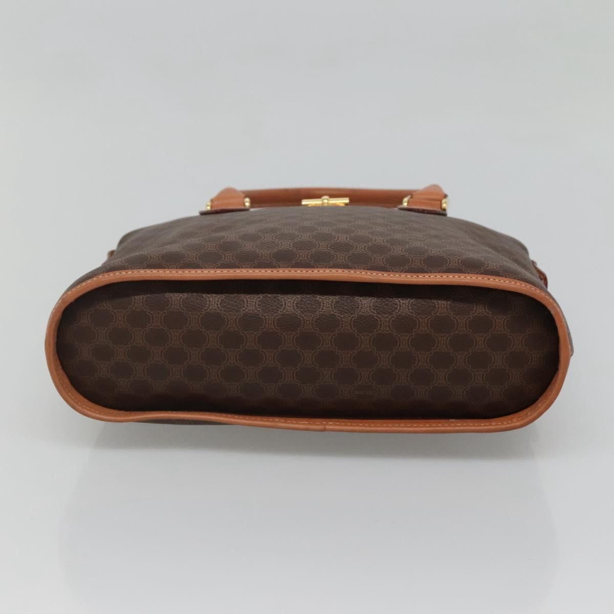 Celine CELINE Macadam Canvas Hand Bag Pvc Leather Brown Gold Size ONE SIZE - 9 Thumbnail