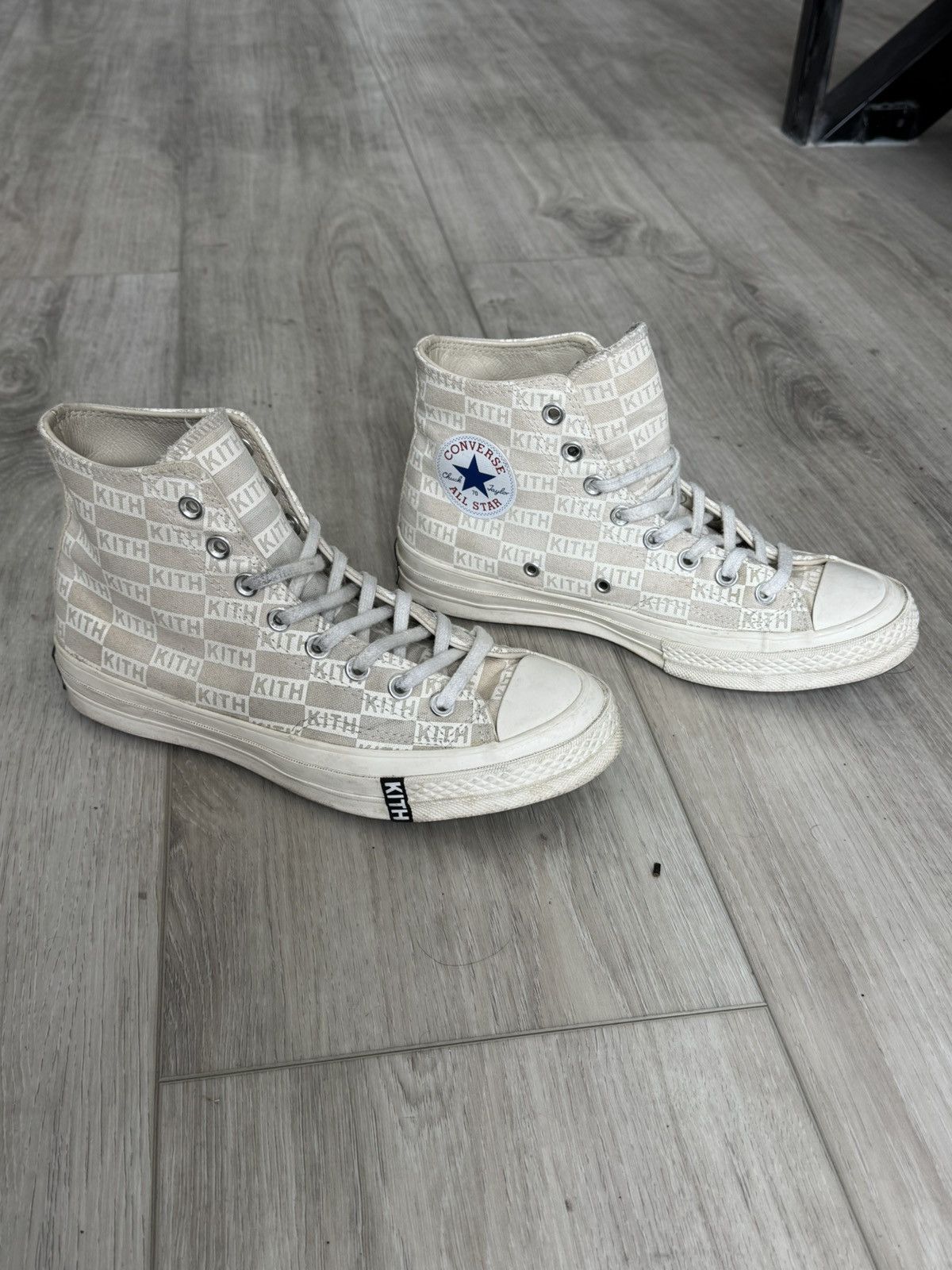 Converse × Kith Kith Converse Chuck Taylor All Star 70 Hi, Natural Monogram Size US 6.5 / EU 39-40 - 3 Thumbnail