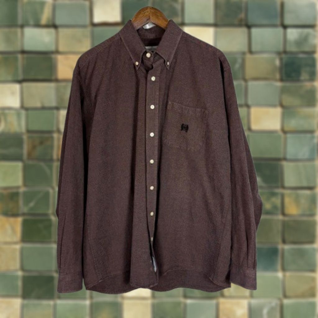 Vintage Cinch Western Solid Antique Brown Chest Pocket Button Down Shirt Mens LARGE Size US L / EU 52-54 / 3 - 1 Thumbnail