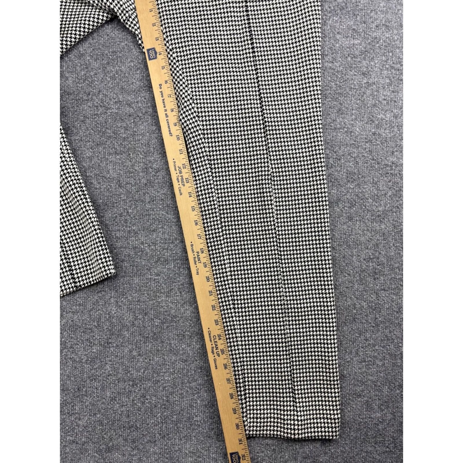 Vintage Lane Bryant Pants Womens 18 Black White Houndstooth Ponte Straight Mid Rise Pull On Size 40" / US 18 - 5 Thumbnail