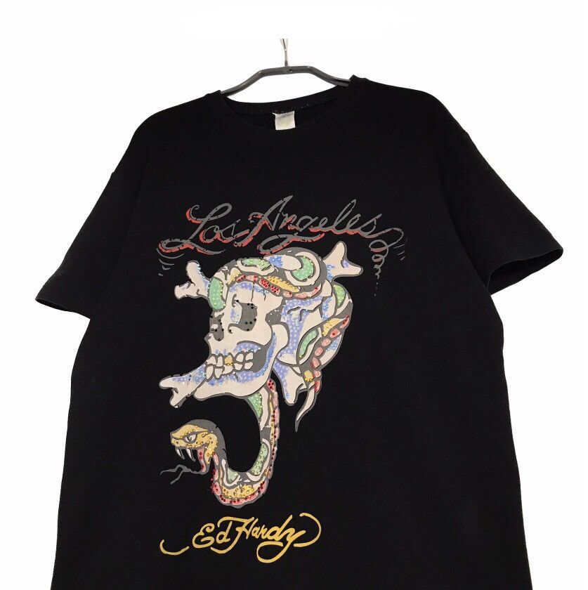 Ed Hardy Ed Hardy Los Angeles Skull Snake Mens T-Shirt Y2K Style Size US L / EU 52-54 / 3 - 2 Thumbnail