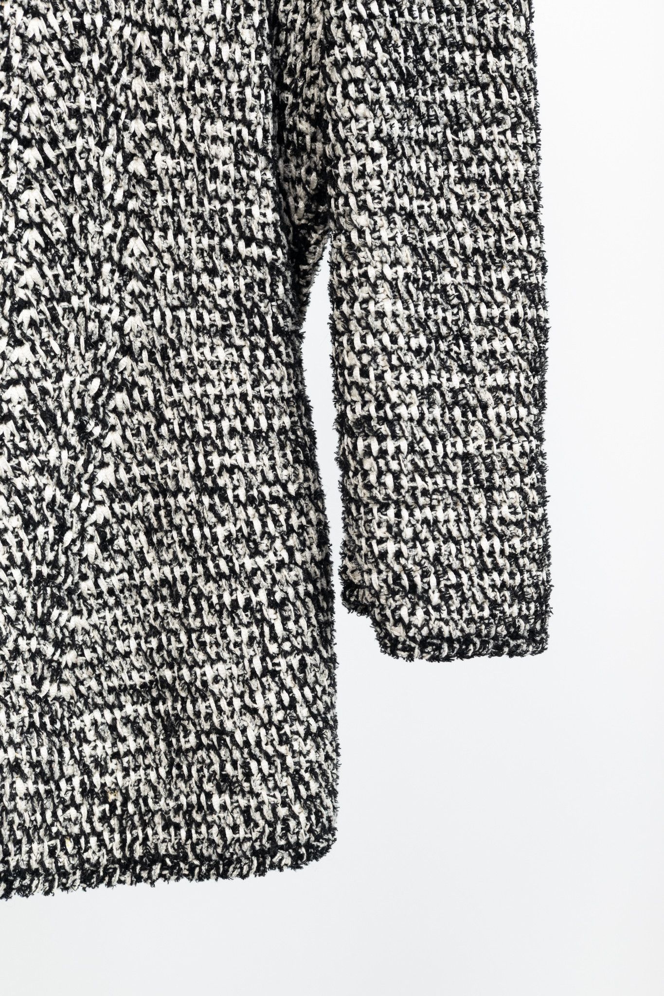Oscar De La Renta Oscar de la Renta PF/12 White & Black Silk-Blend Knit Blazer Size M / US 6-8 / IT 42-44 - 6 Thumbnail