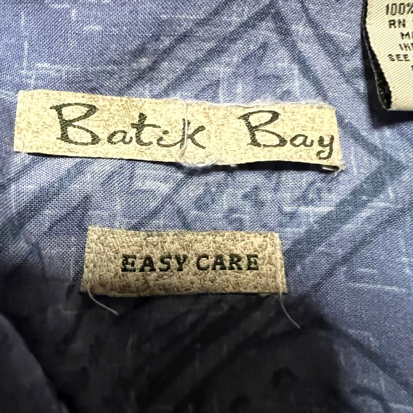 Vintage Batik Bay Hawaiian Shirt Mens 3XB Blue Floral Button Up Short Sleeve Rayon Size US XXL / EU 58 / 5 - 6 Thumbnail