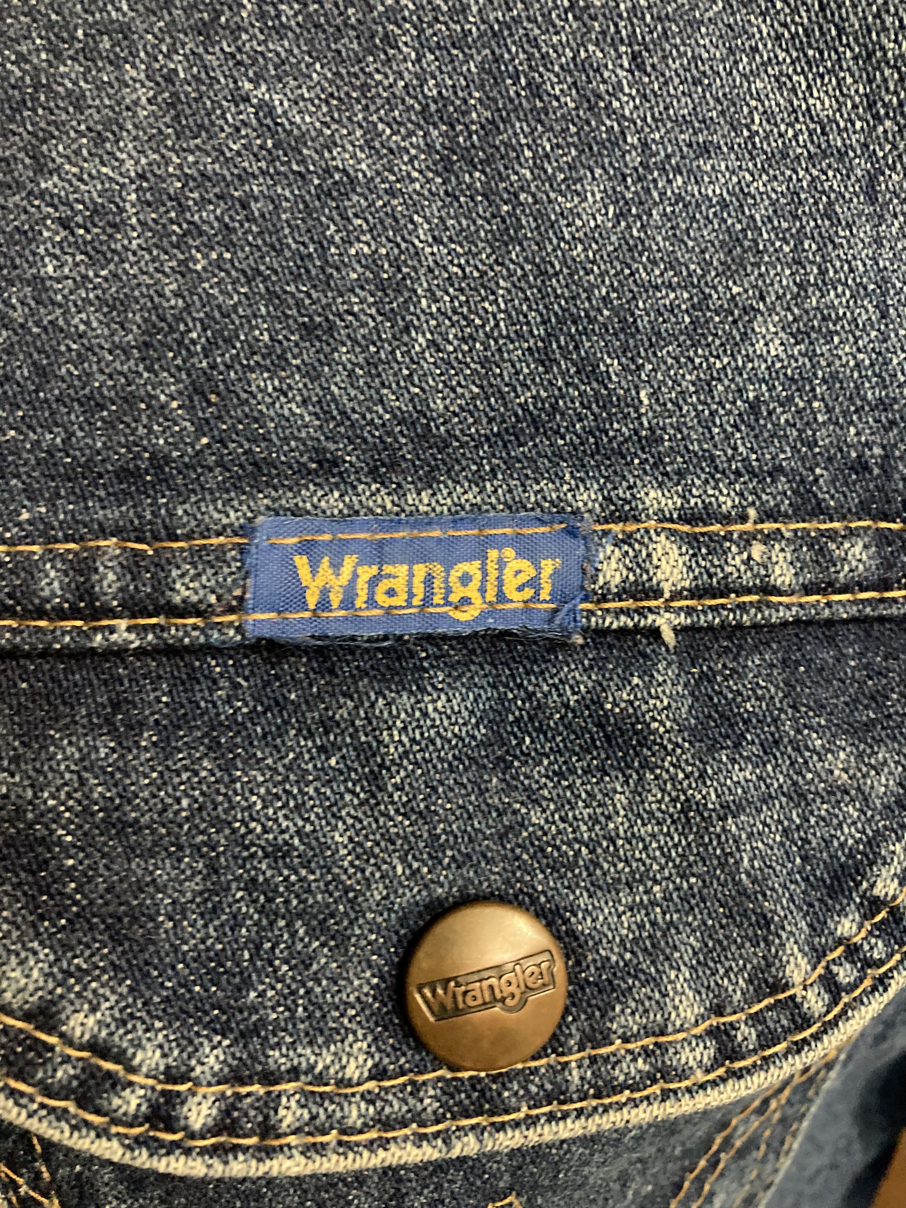 Vintage × Wrangler Wrangler Indigo denim jacket Classic 80-90s denim jacket Size US S / EU 44-46 / 1 - 6 Thumbnail