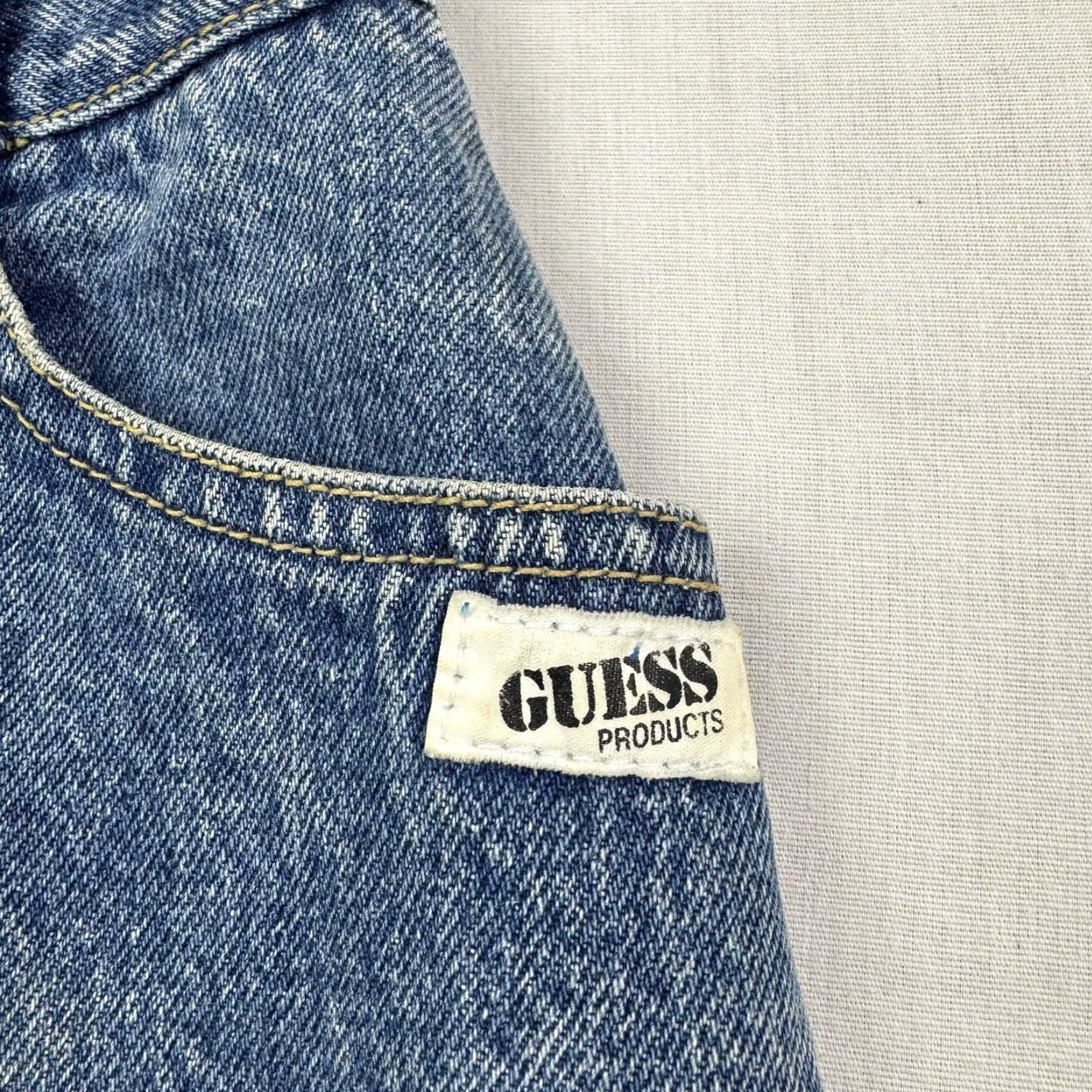 Guess VINTAGE GUESS Skirt Womens 28 Blue Denim Jean Skirt 80s 90s Hipster Made In US Size 28" / US 6 / IT 42 - 2 Thumbnail