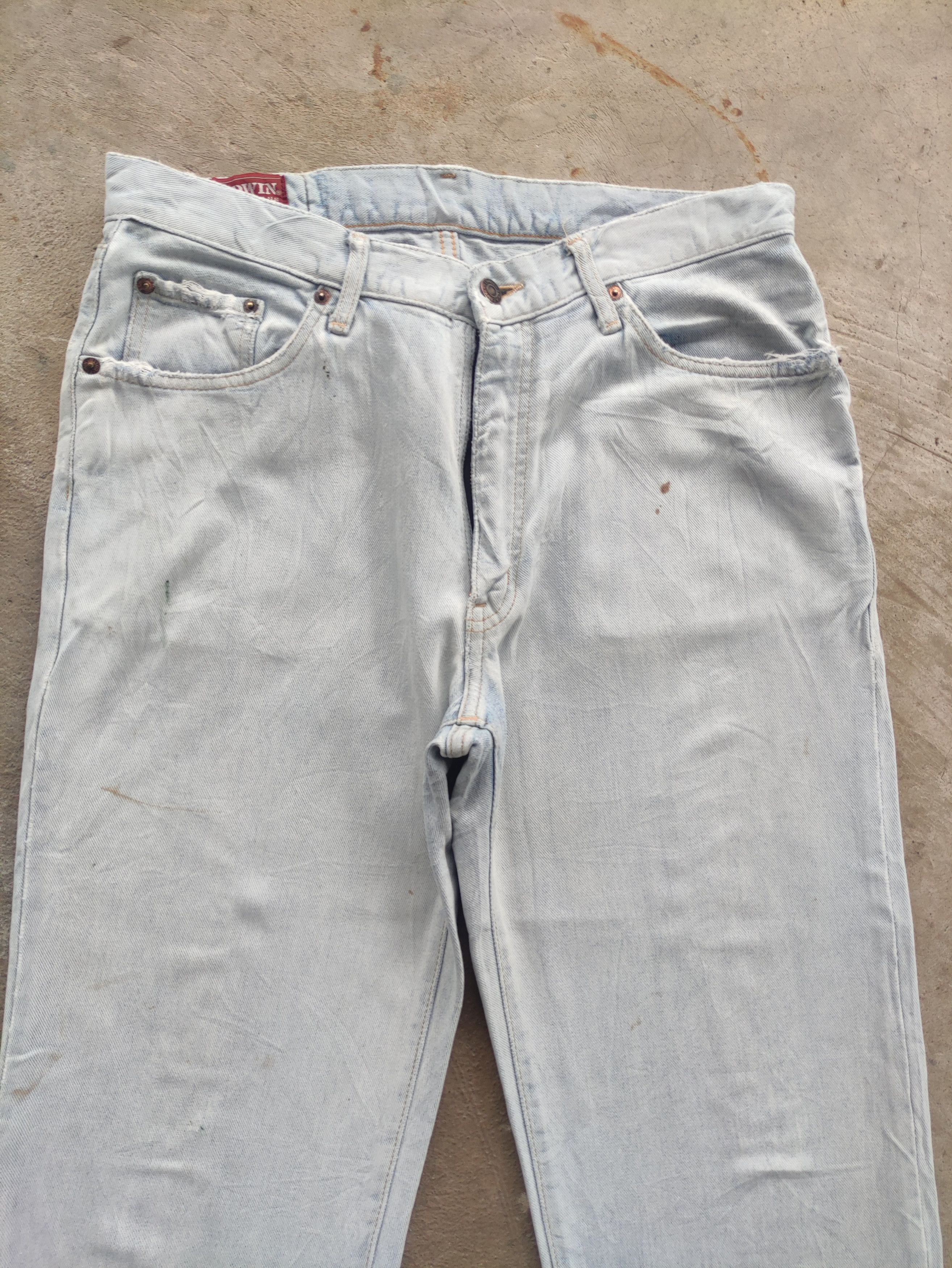 Edwin Vintage Edwin Jean Distressed Faded Denim Size US 33 - 3 Thumbnail