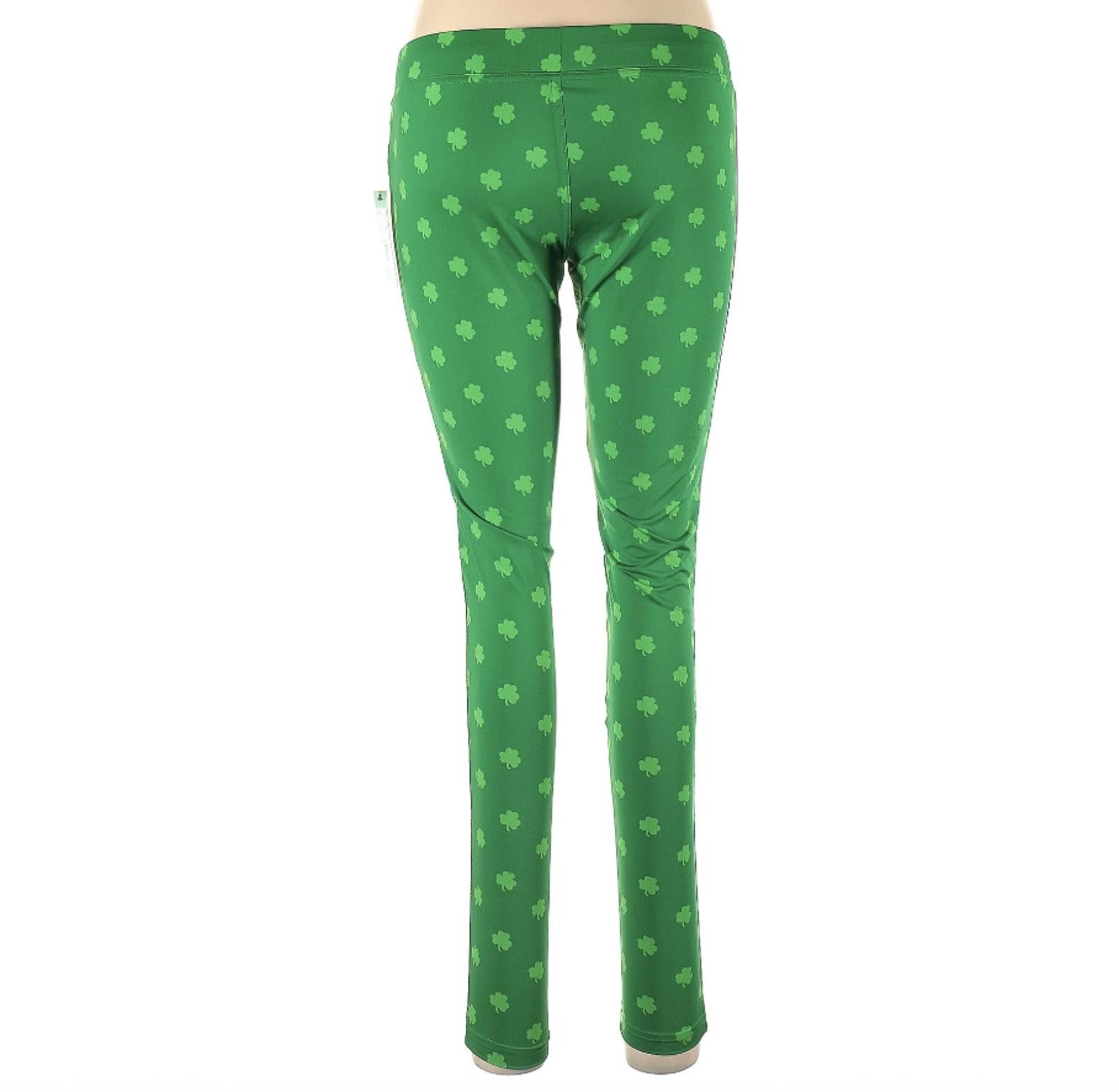 Tipsy Elves Tipsy Elves Green Shamrock Leggings Size L Size 36" / US 14 / IT 50 - 2 Thumbnail