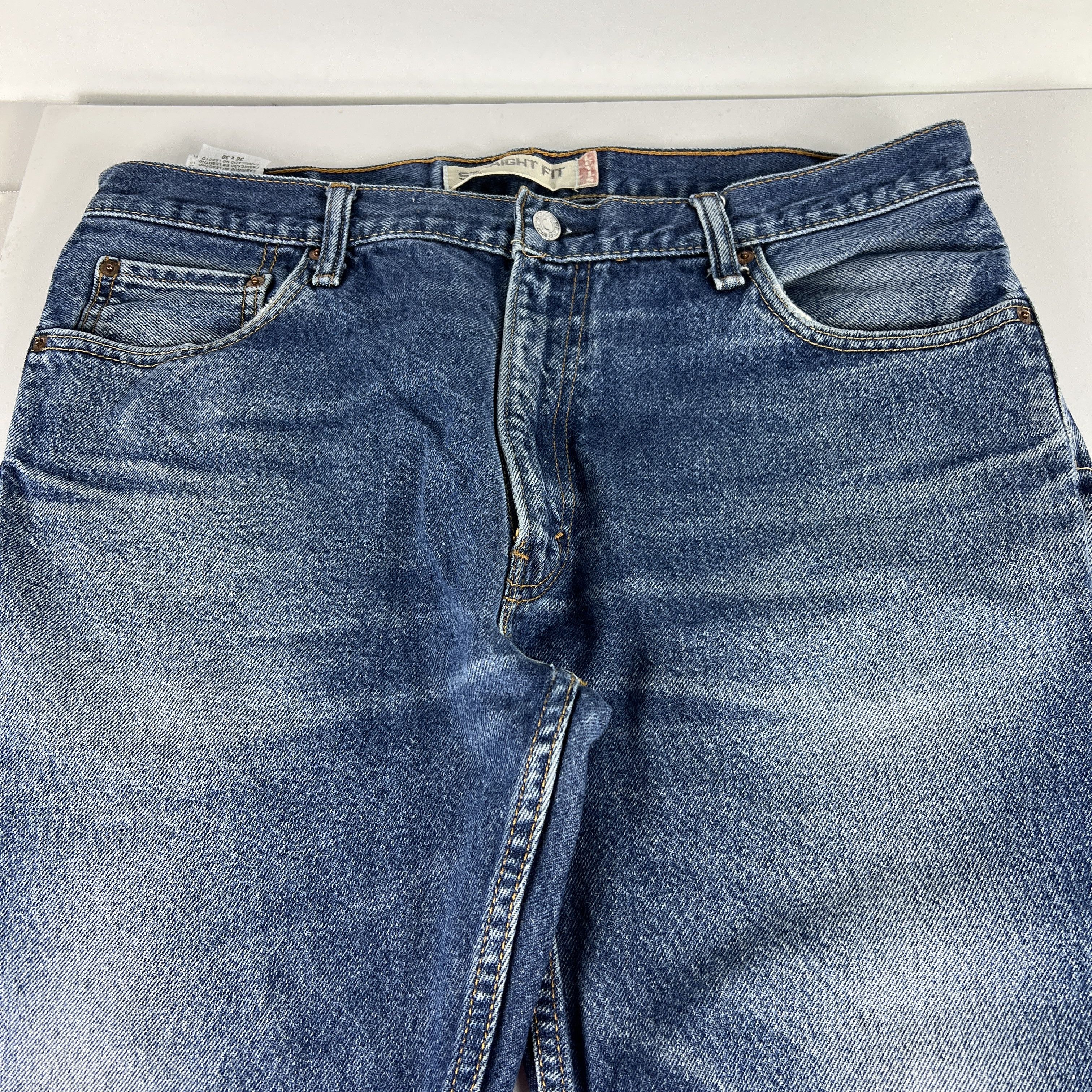 Levi's Levi's Jeans 505 Straight Blue Faded Cotton Denim Size US 37 - 7 Thumbnail
