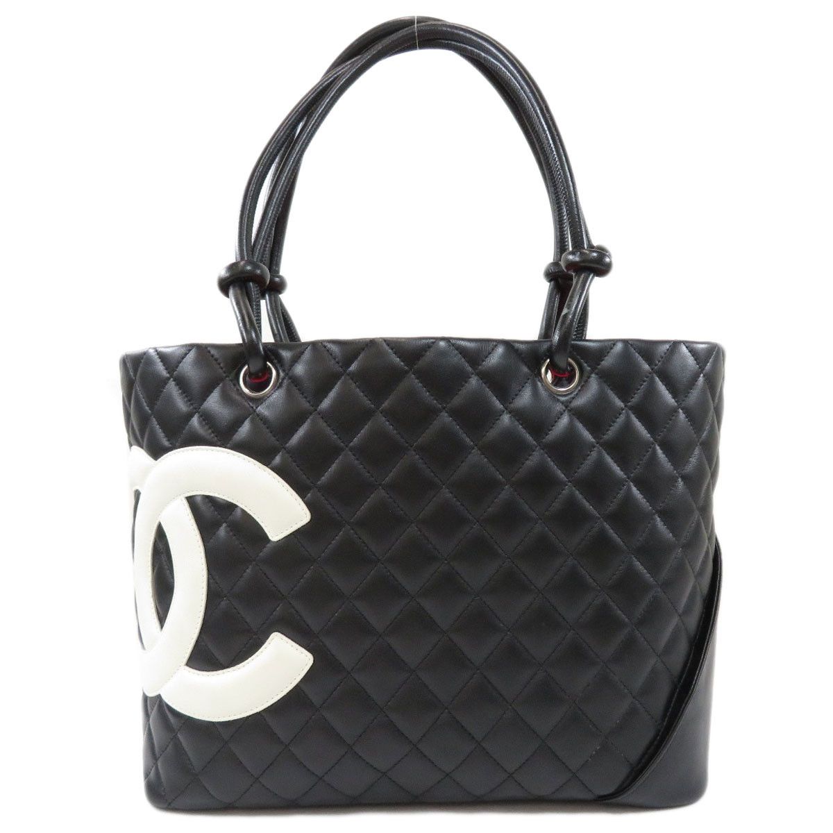 Chanel Cambon Line Tote Bag Calf Black