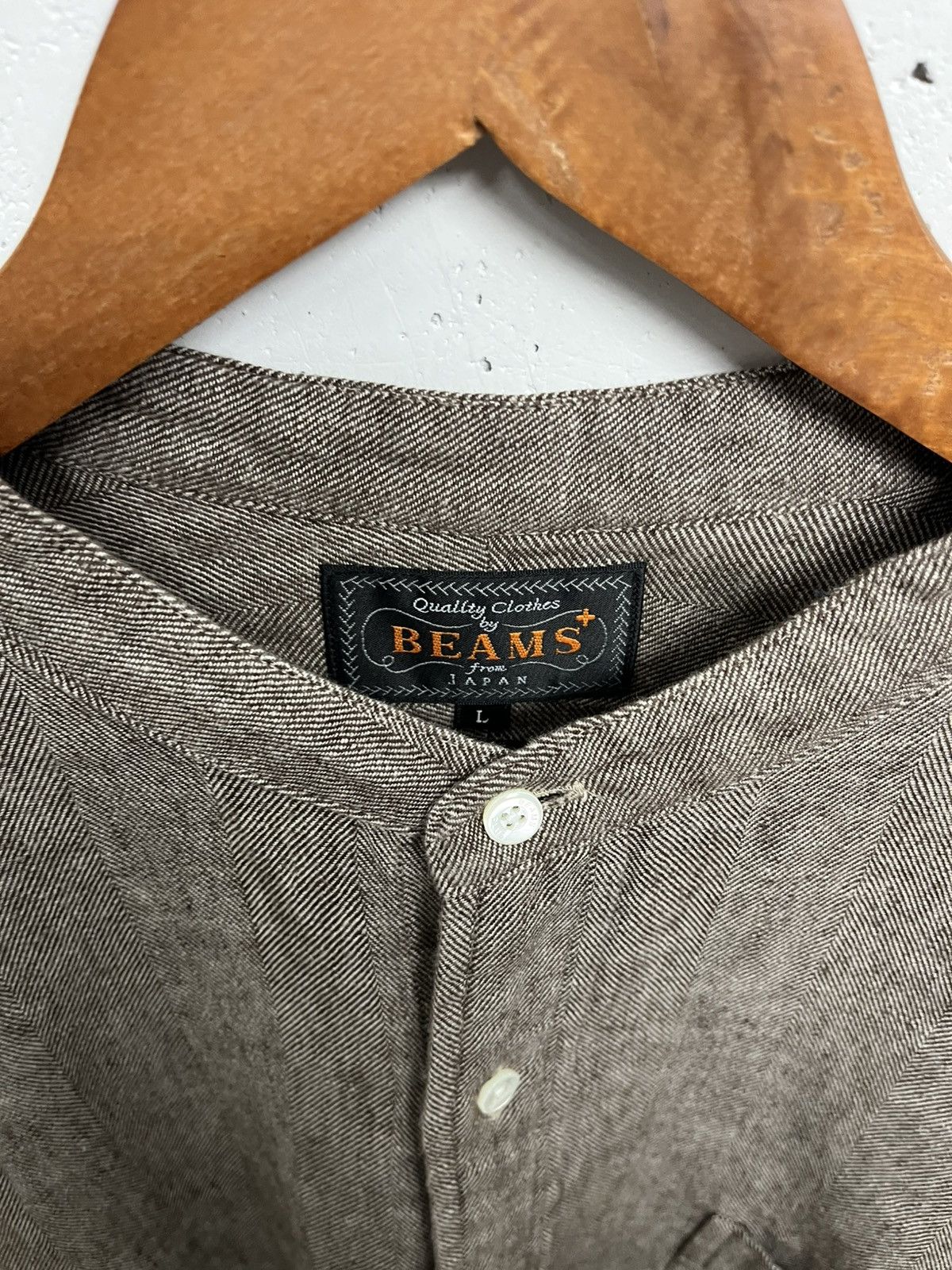 Beams Plus Beams plus popover band collar shirt Size US L / EU 52-54 / 3 - 2 Thumbnail