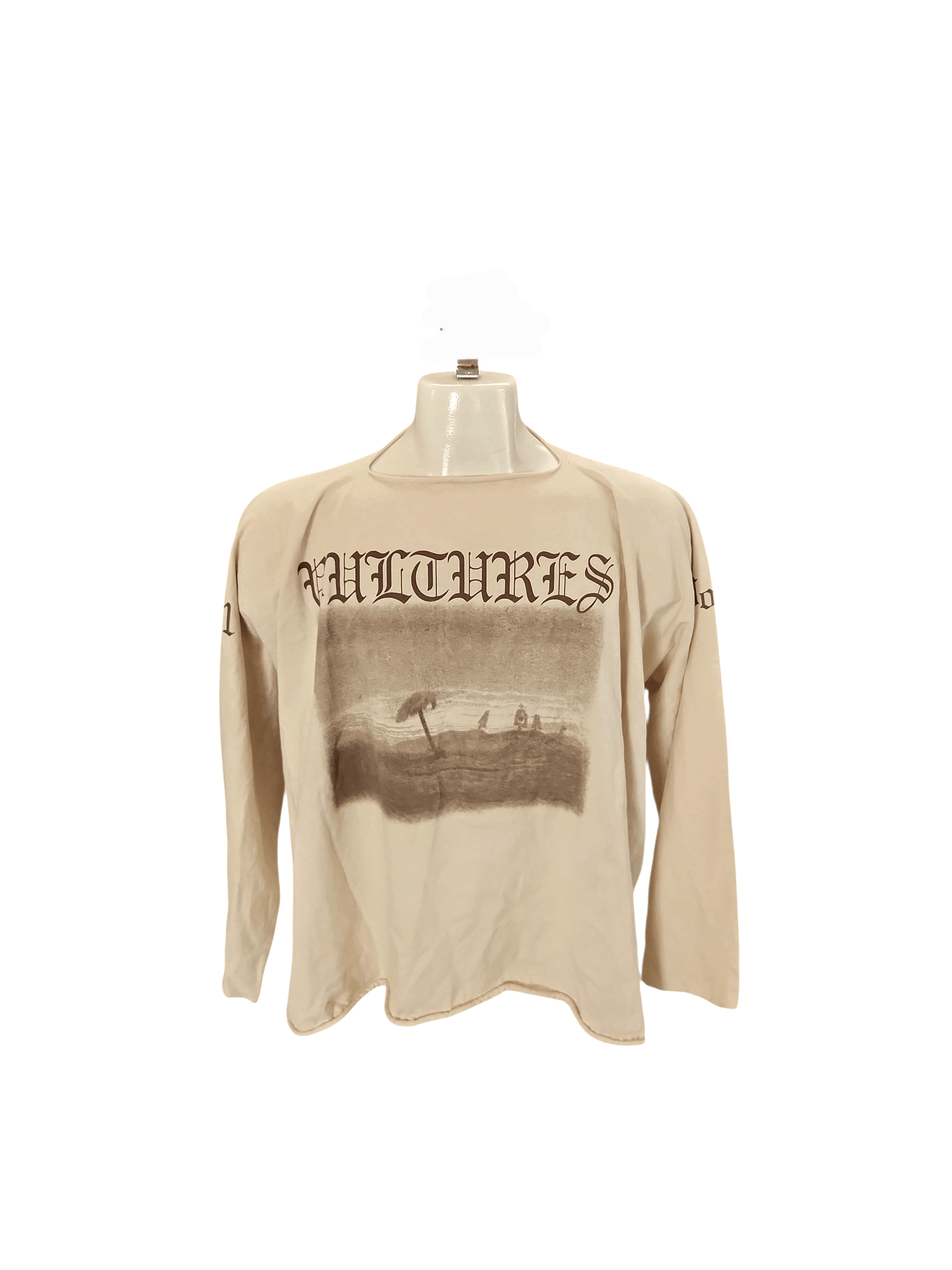 トップス size1 vultures VOLUME 1 LONG SLEEVE TEE Yeezy Vultures Long Sleeve T Shirt Black Kanye West Volume 1