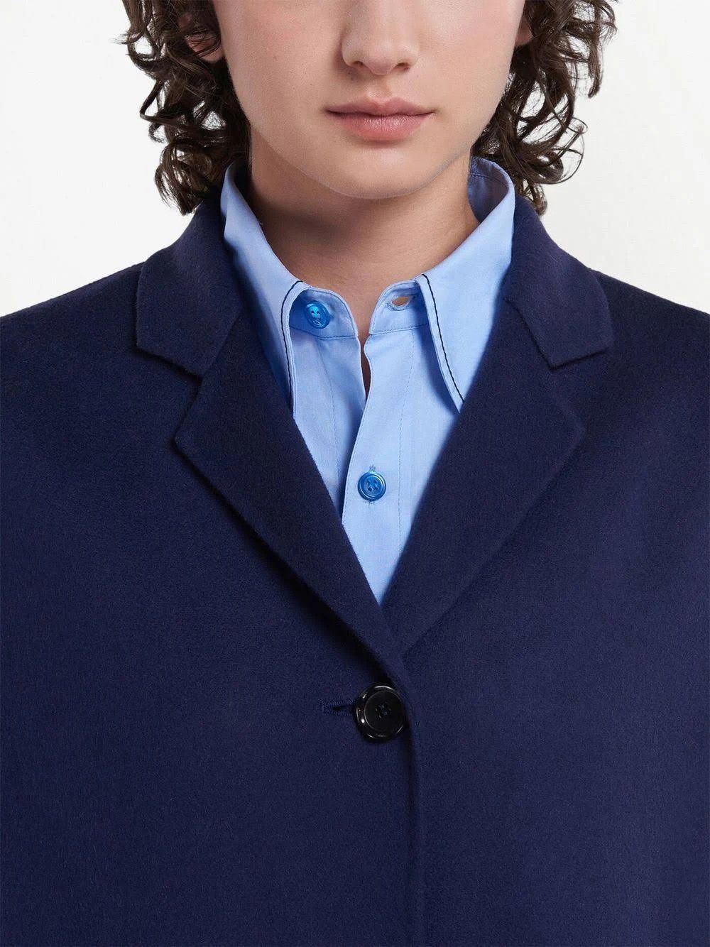 Marni o1srvl11e0624 Wool Vest Coat in Blue Size S / US 4 / IT 40 - 5 Thumbnail