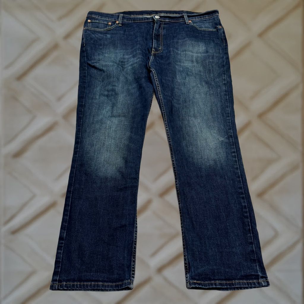 Levi's Levi's 511 Straight Leg Slim Fit Denim Jeans Mens 42x32 Blue Dark Wash Casual Size US 42 / EU 58 - 1 Thumbnail