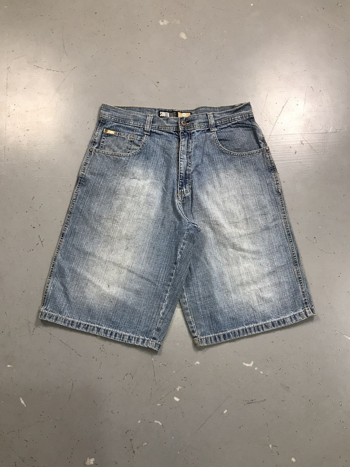 Southpole Vintage Southpole yellow tab skater denim jort Size US 35 - 1 Thumbnail