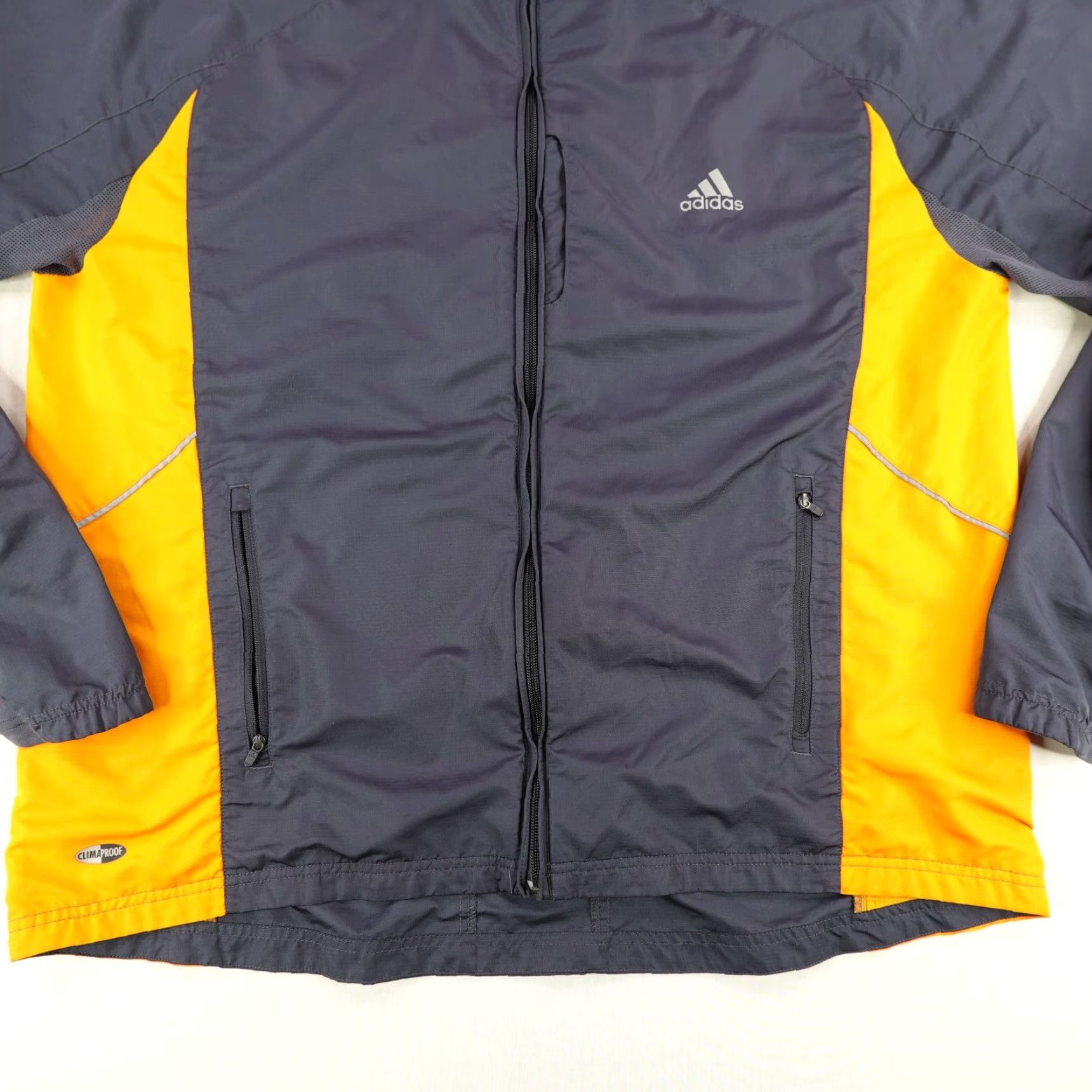 Adidas VINTAGE adidas Jacket Mens 2XL Blue Windbreaker Climaproof Sport Athleisure Zipper Pockets Size US XXL / EU 58 / 5 - 4 Thumbnail
