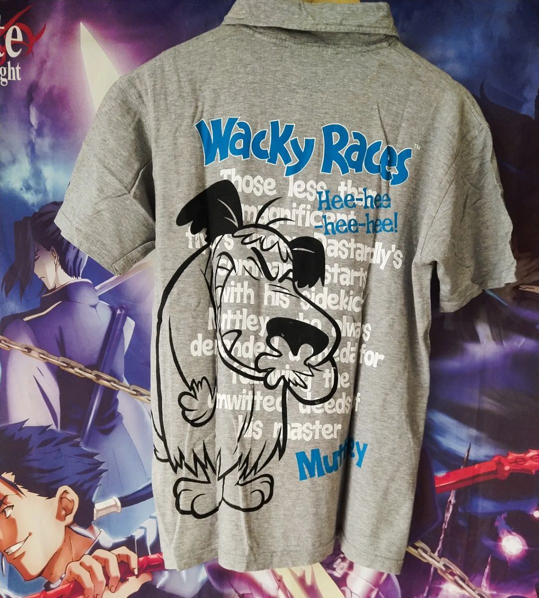 Cartoon Network × Vintage Wacky Races Backhit Art Grey Official Cartoon Polo Tees Size US M / EU 48-50 / 2 - 1 Thumbnail