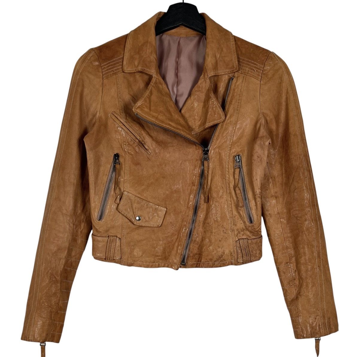 Japanese Brand × Vintage Vintage Punk Bikers Double Collar Jacket Size S / US 4 / IT 40 - 1 Thumbnail