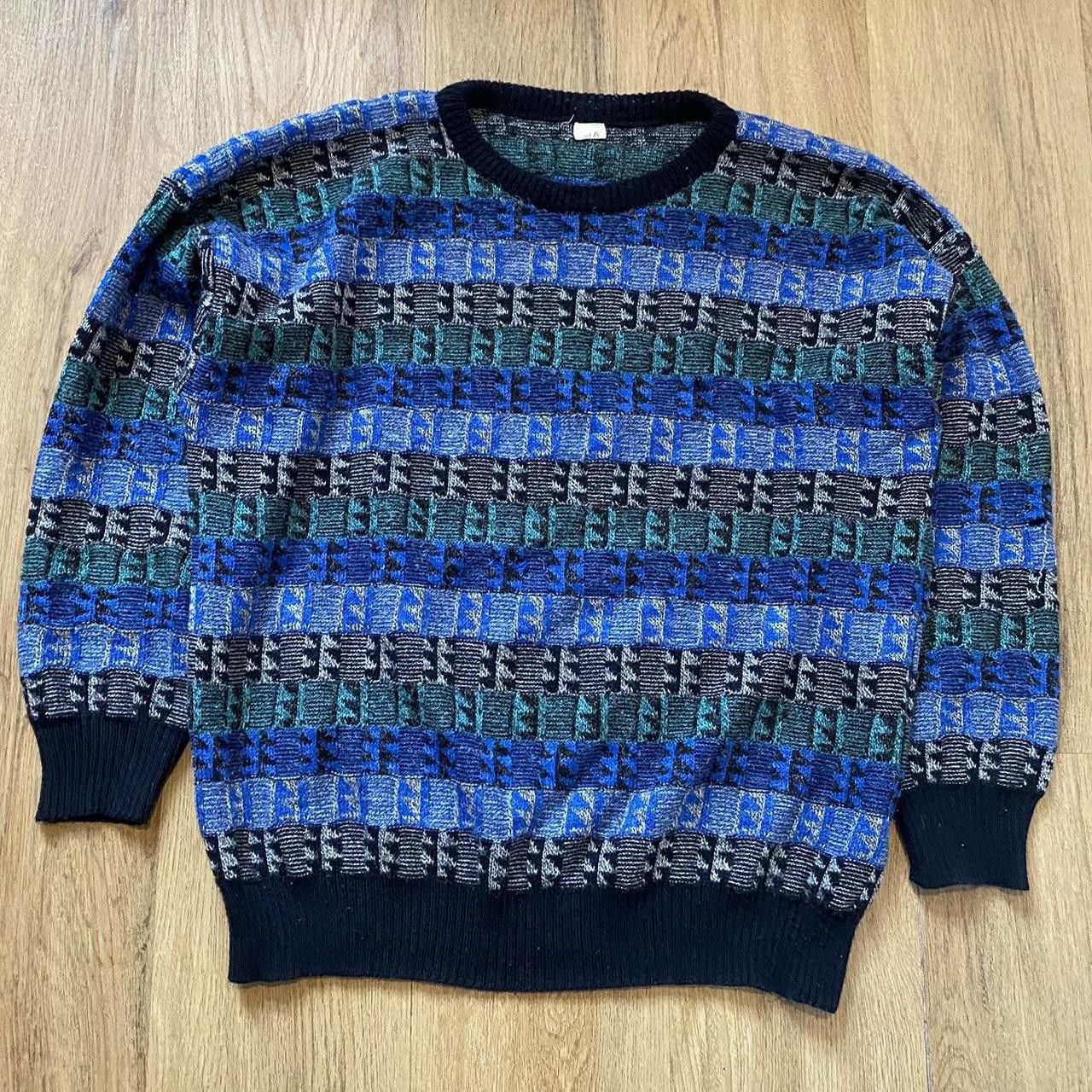 Other Wool Blue and Black vintage 80s streetwear Size US M / EU 48-50 / 2 - 1 Thumbnail