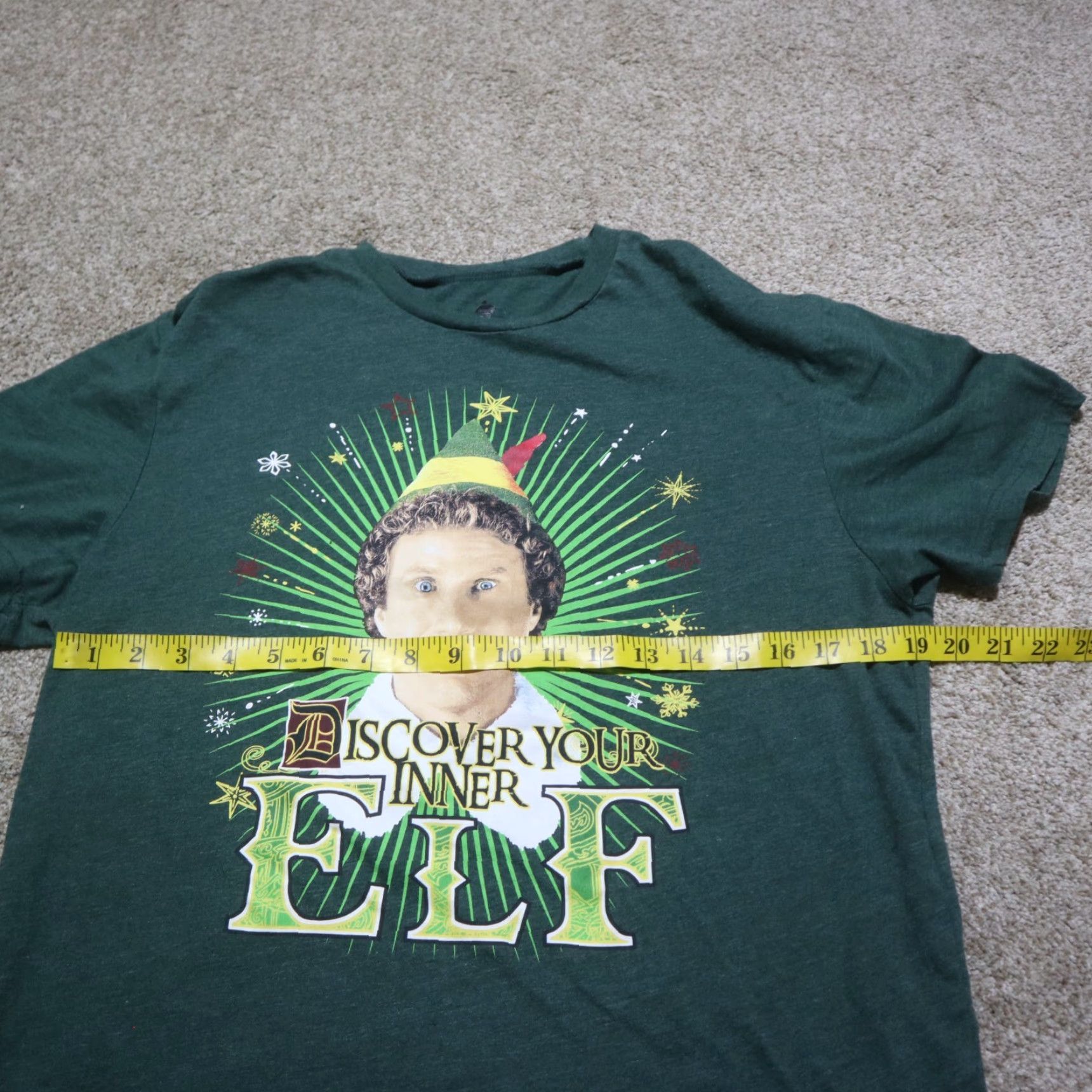 Vintage VINTAGE Elf Christmas T-Shirt Men Large Green Holiday Seasonal Mens Size US L / EU 52-54 / 3 - 4 Thumbnail