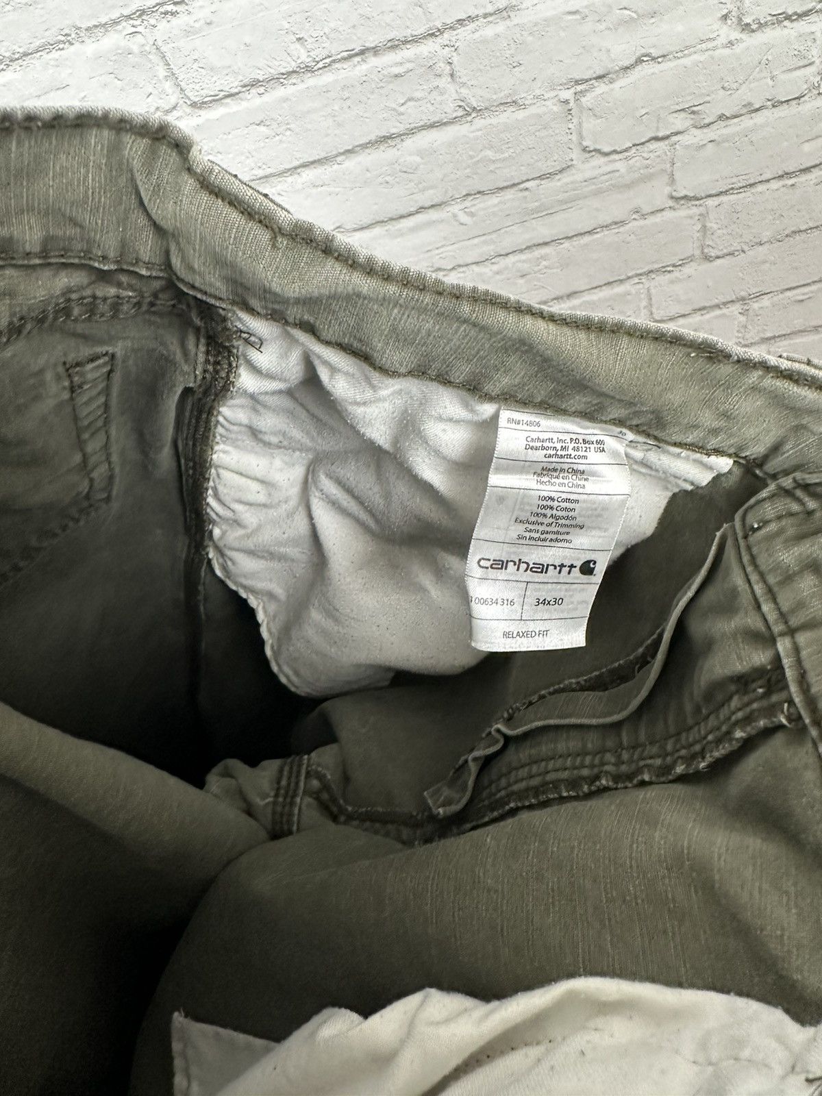 Carhartt (34x29) FADED PAINT THRASHED Carhartt Work Pants Size US 34 / EU 50 - 6 Thumbnail