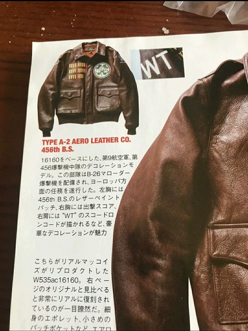 The Real McCoys a2 Golden 40 Size Aero 161 Leather Jacket