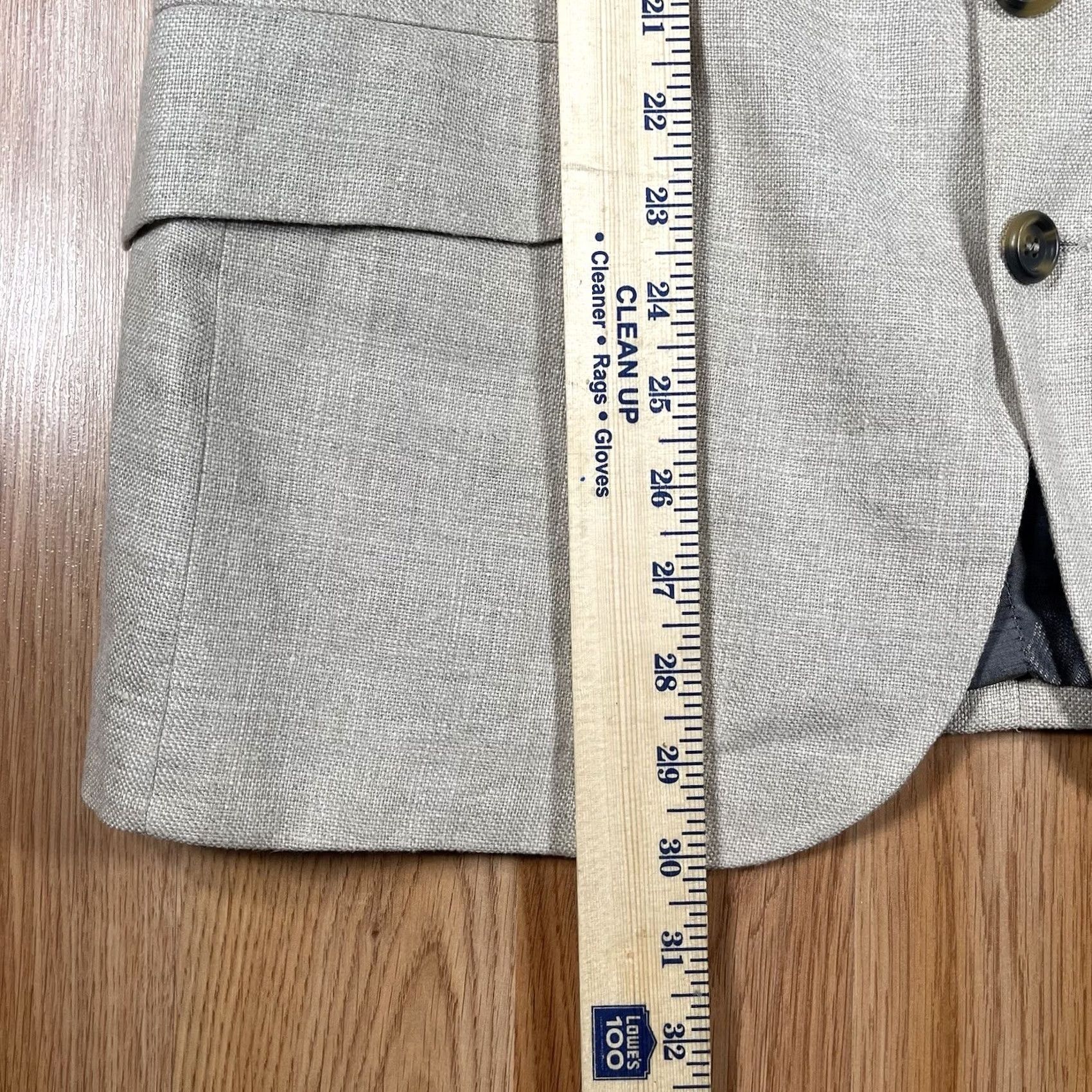 Vintage Brunch Sport Coat 100% Linen Blazer 3 Button Jacket Mens 41 Beige Linen Blazer Shirt Jacket Men 41 Mens Size 42R - 4 Thumbnail