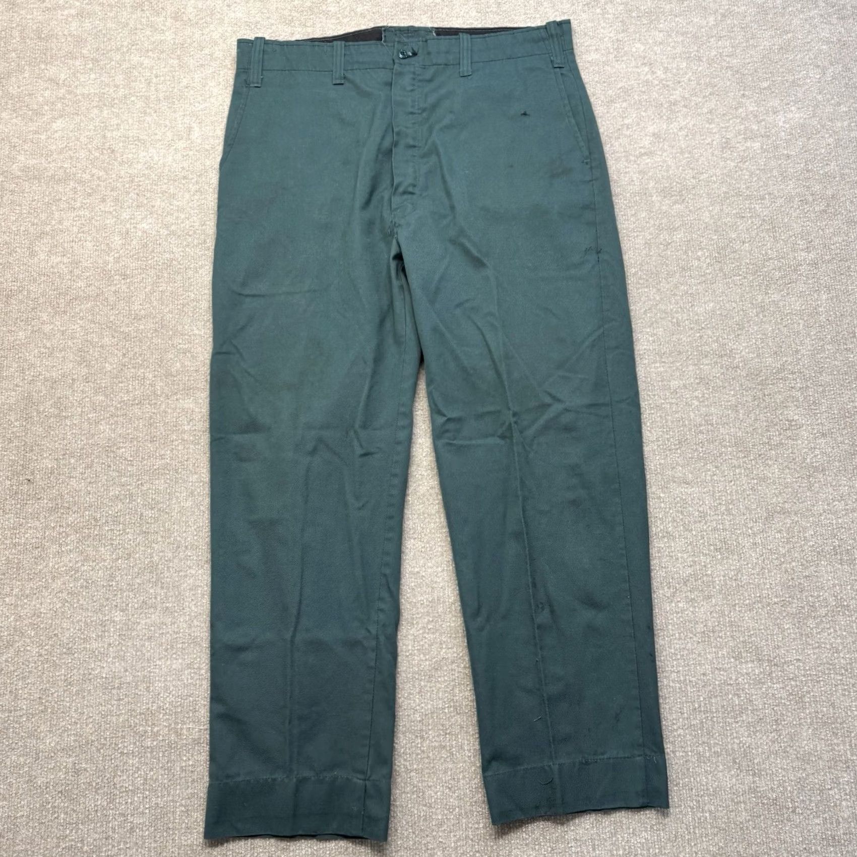 Vintage VINTAGE Chino Pants Mens 36x29 Workwear Zip Fly USA Made Green Talon Size US 36 / EU 52 - 2 Thumbnail