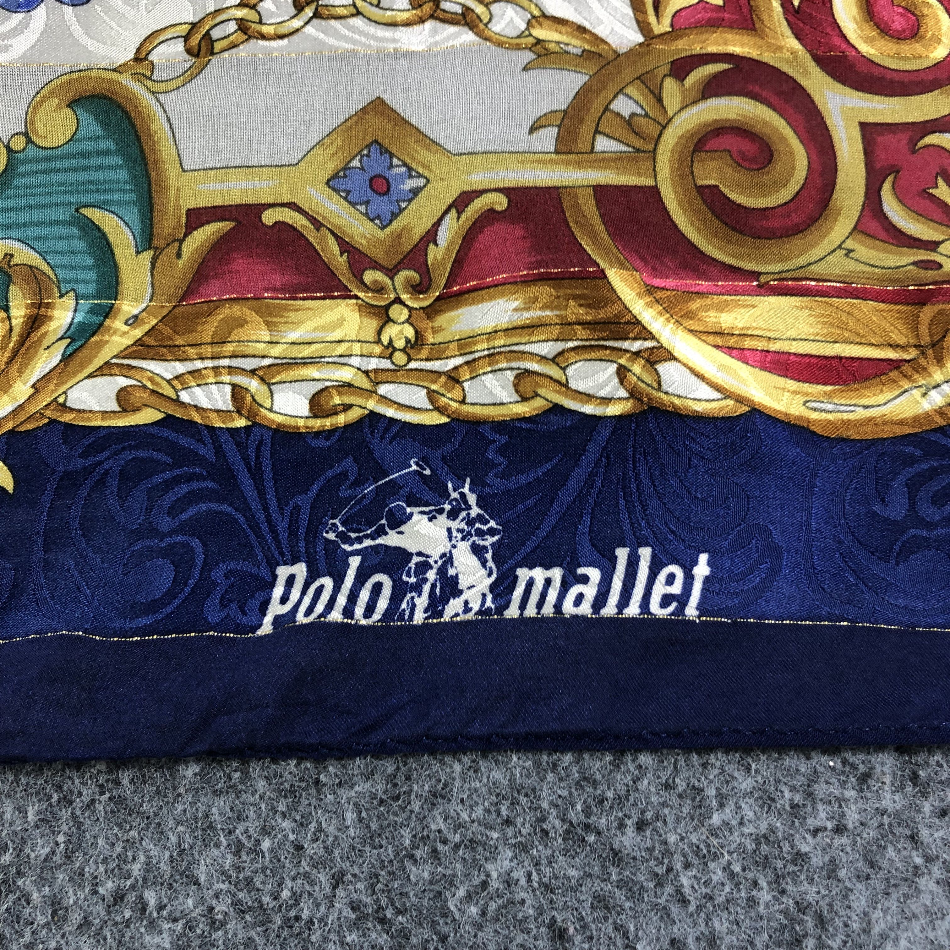 Vintage Polo Mallet Luxury Silk Scarf M660 Size ONE SIZE - 3 Thumbnail