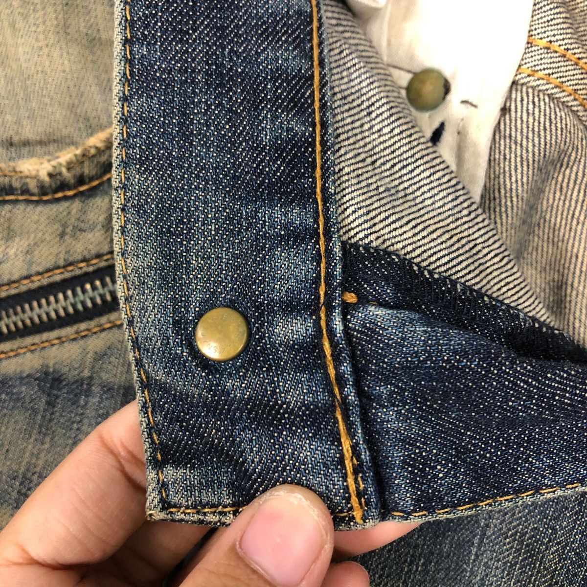 Japanese Brand Monsieur Nicole Vintage Distressed Denim Rare Fade Size 34" / US 12 / IT 48 - 21 Thumbnail