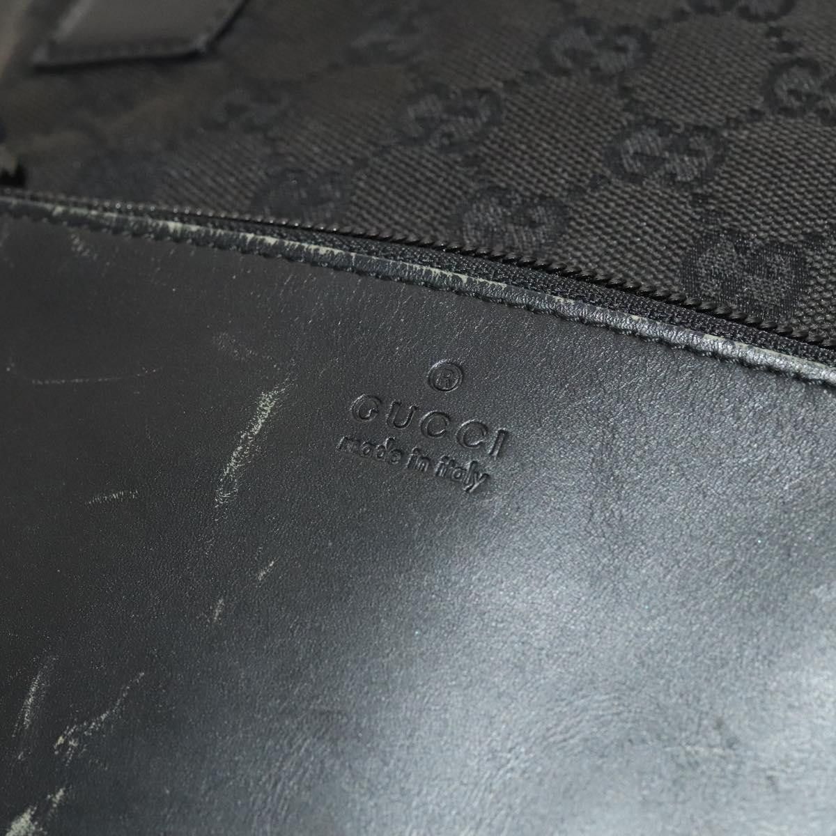 Gucci GUCCI GG Canvas Tote Bag Black Silver Size ONE SIZE - 14 Thumbnail