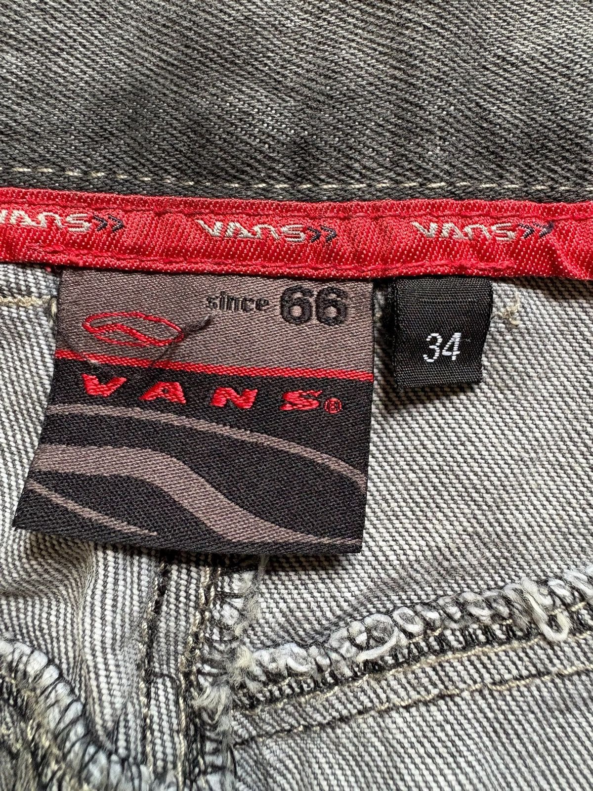 Vans Vintage Vans Painted Tactical Distressed Skate Baggy Jeans Size US 31 - 11 Thumbnail