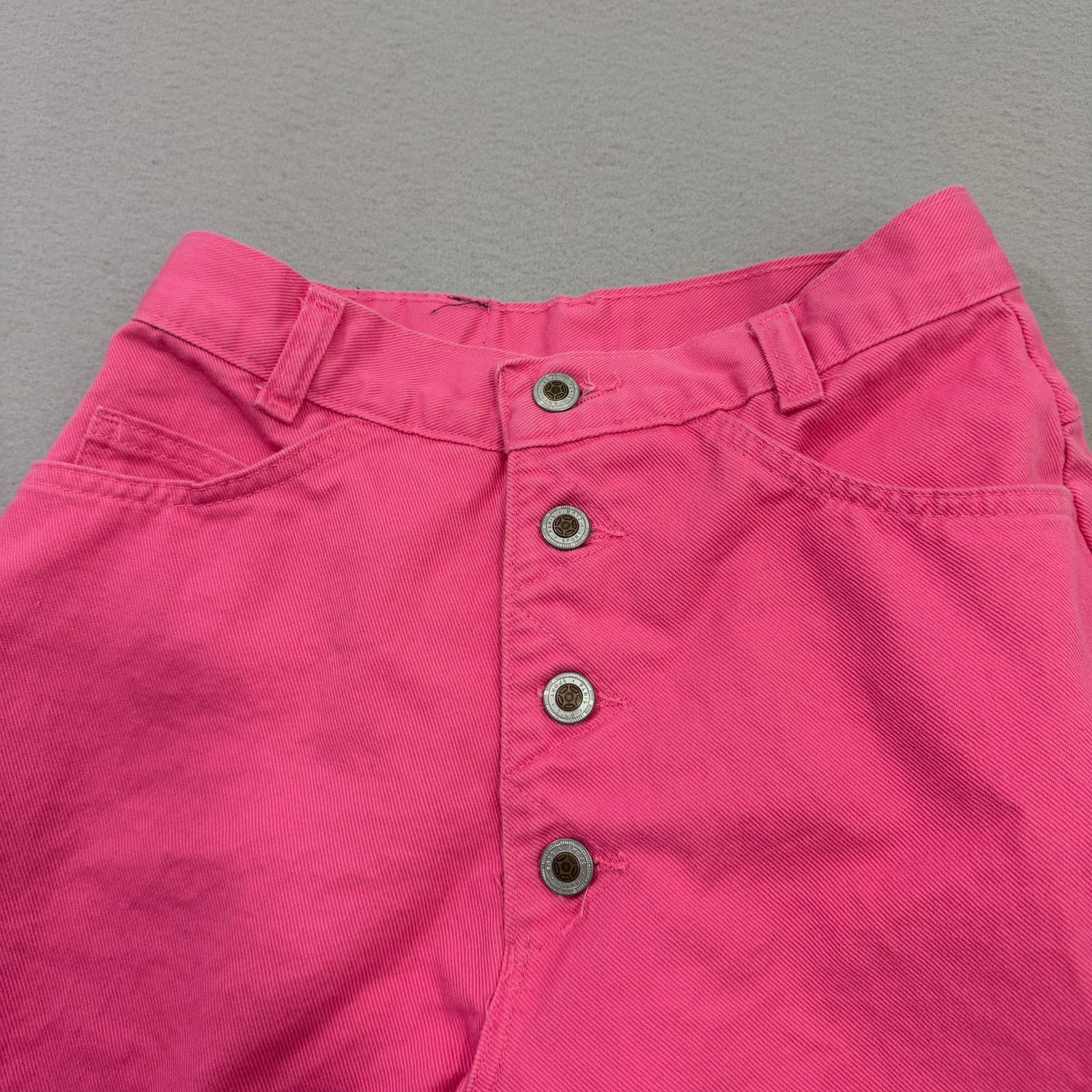 Vintage Vintage Paris Sport Club Jean Shorts 6 Pink 12" Inseam Jorts Size 28" / US 6 / IT 42 - 3 Thumbnail