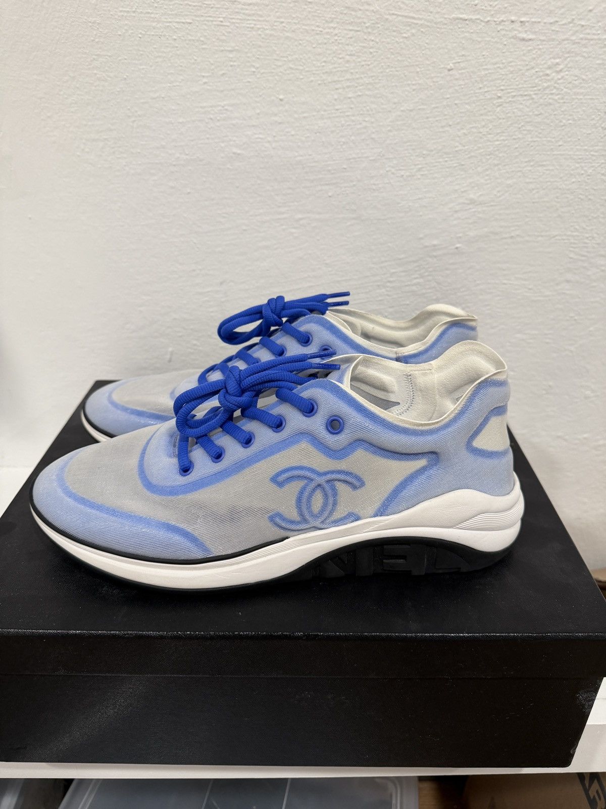 Chanel Worn once incredibly rare mesh ice size 11 Chanel trainer Size US 11 / EU 44 - 1 Thumbnail