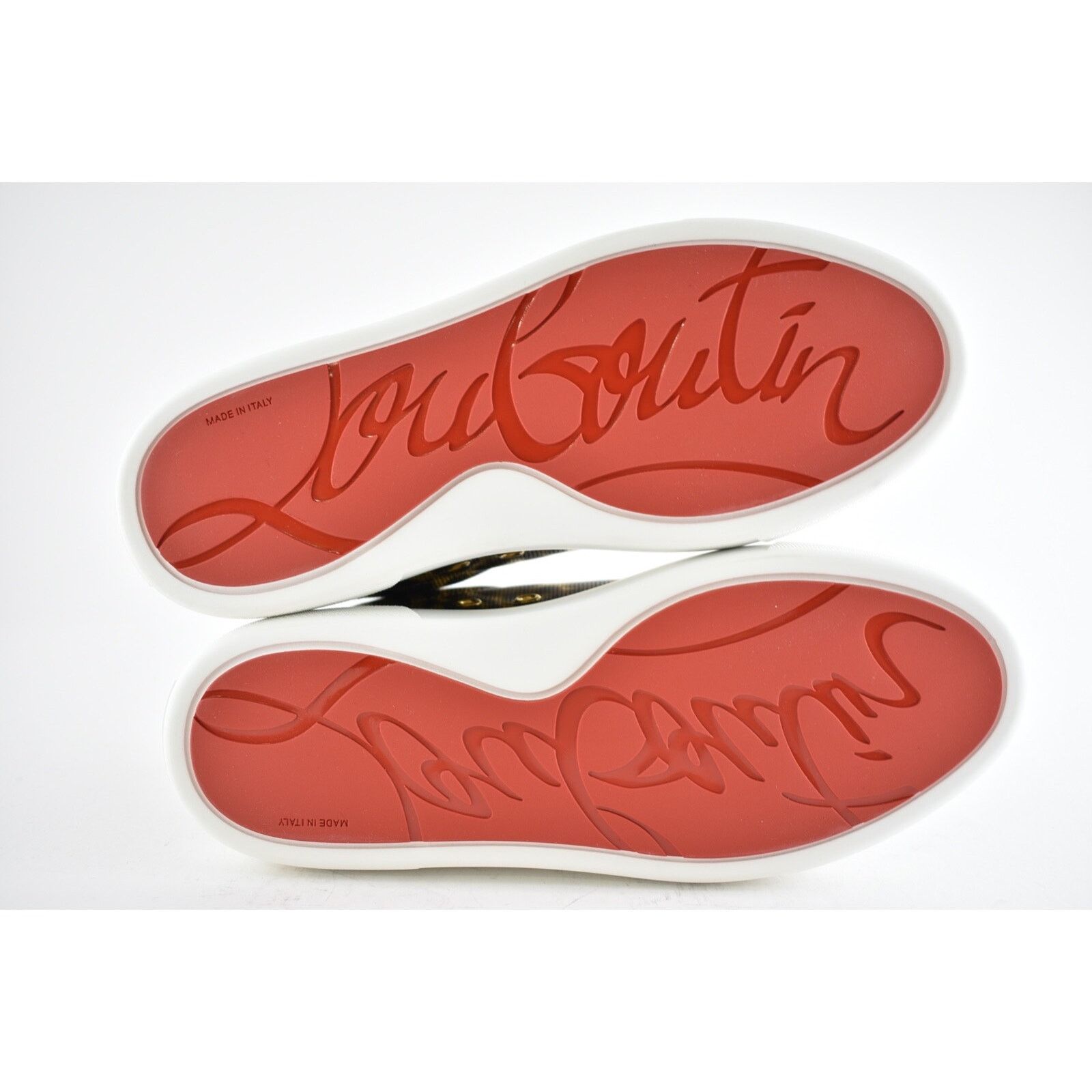 Christian Louboutin Vieirissima Flat Gold Leopard Lace Up Tie Low Top Sneaker 36 Size US 6 / IT 36 - 12 Thumbnail