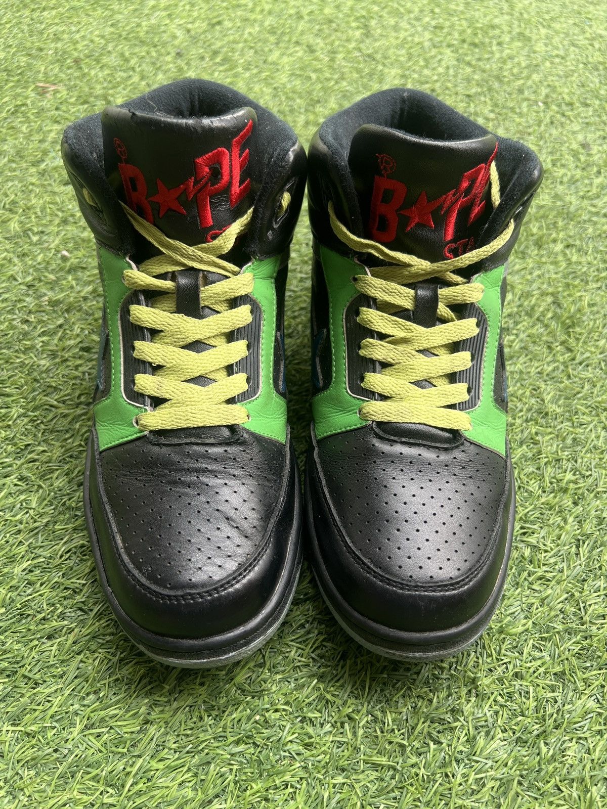 Bape Bape Cloud Sta High Black Green Size US 8.5 / EU 41-42 - 4 Thumbnail