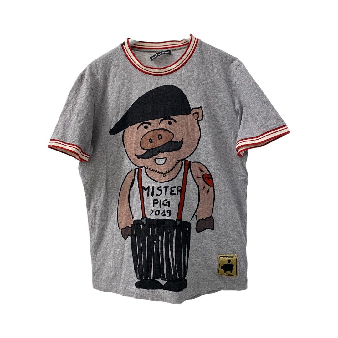 Dolce & Gabbana Dolce Gabbana Mister Pig T-Shirt Size US M / EU 48-50 / 2 - 1 Thumbnail