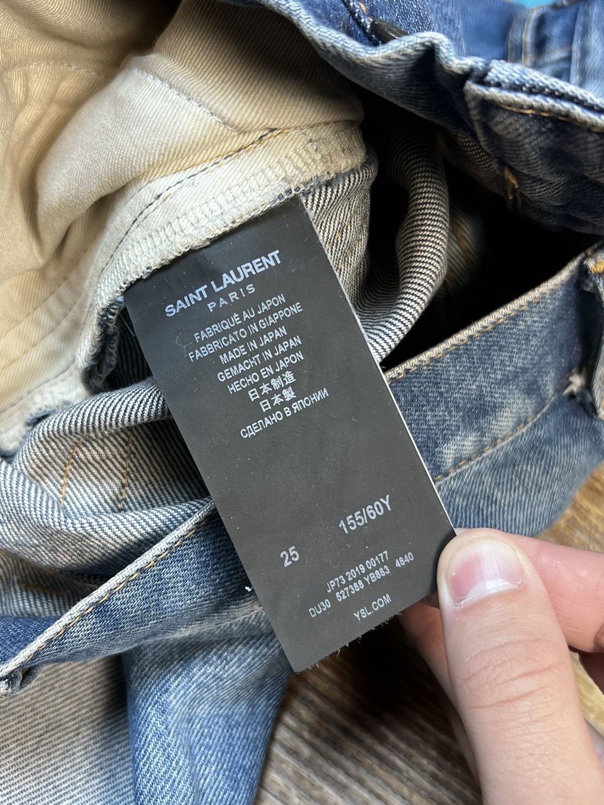 Saint Laurent Paris Saint Laurent Blue Denim Japanese High Rise Pant Size 25" / US 0 / IT 36 - 14 Thumbnail