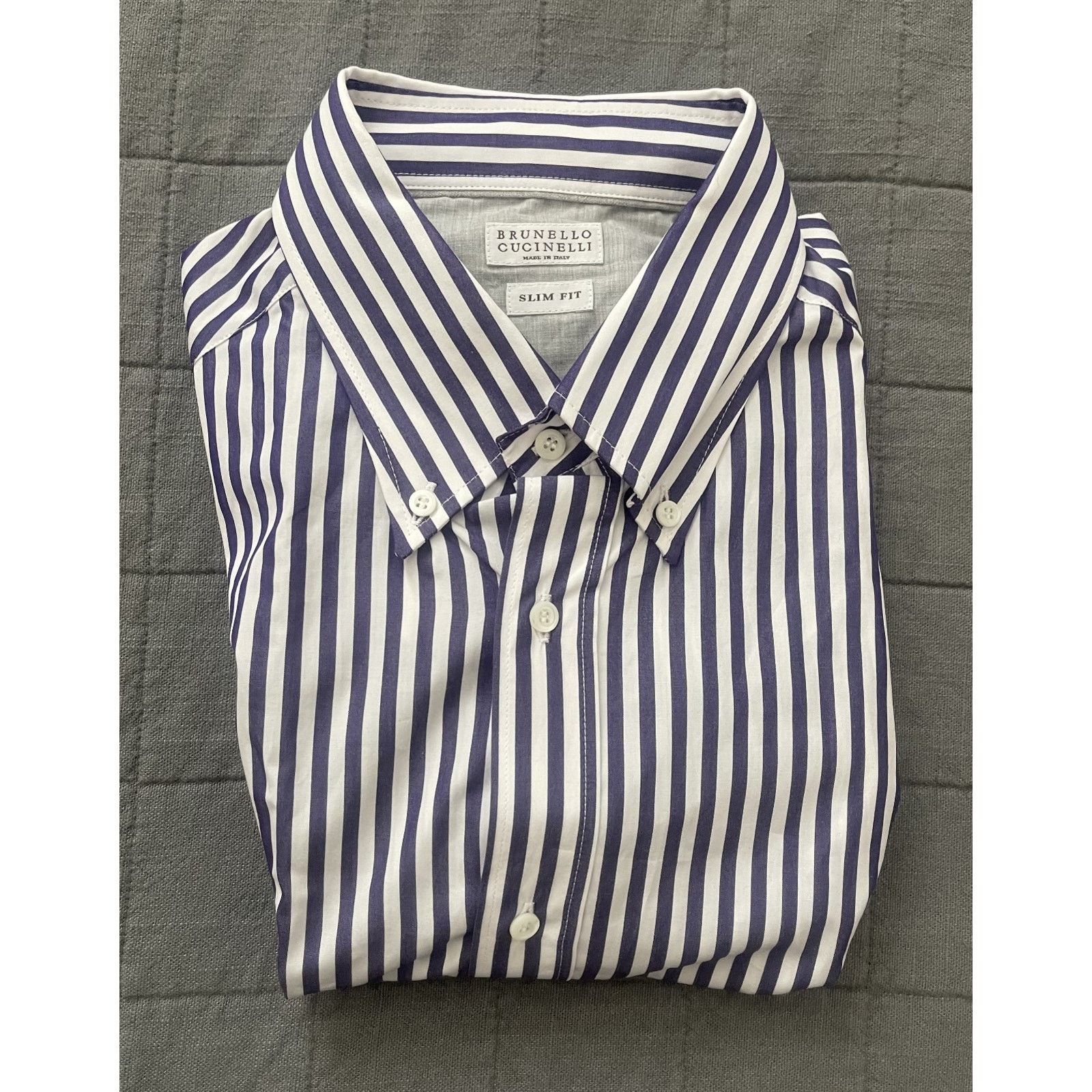 Brunello Cucinelli $950 NWT Brunello Cucinelli Slim Fit Long Sleeve Shirt 2XL Size US XXL / EU 58 / 5 - 1 Thumbnail